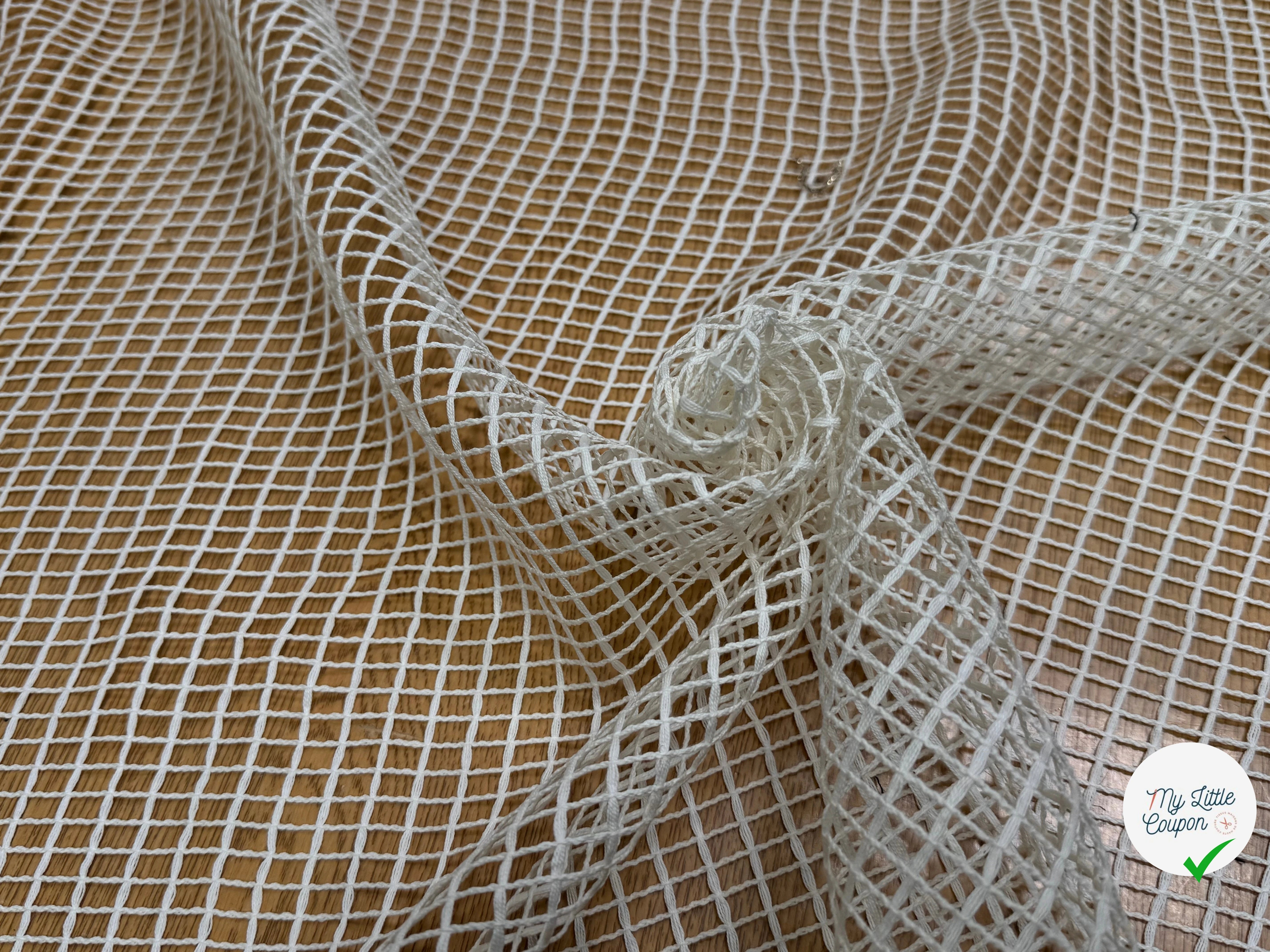 FILET MESH BLANC CASSÉ COTON - My Little Coupon
