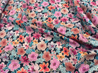 FINE POPLIN DIGITAL FLOWERS – NAVY - My Little Coupon