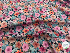 FINE POPLIN DIGITAL FLOWERS – NAVY - My Little Coupon