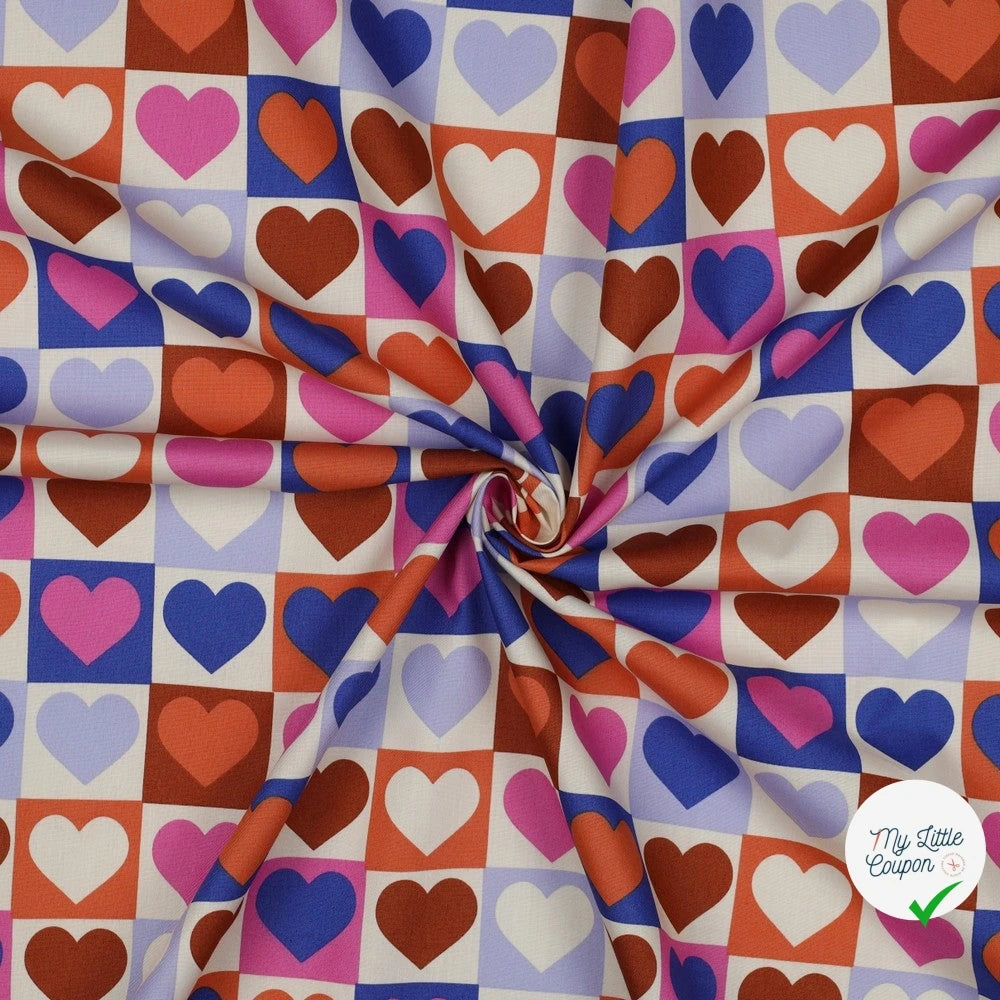 FINE POPLIN HEARTS – OFFWHITE - My Little Coupon