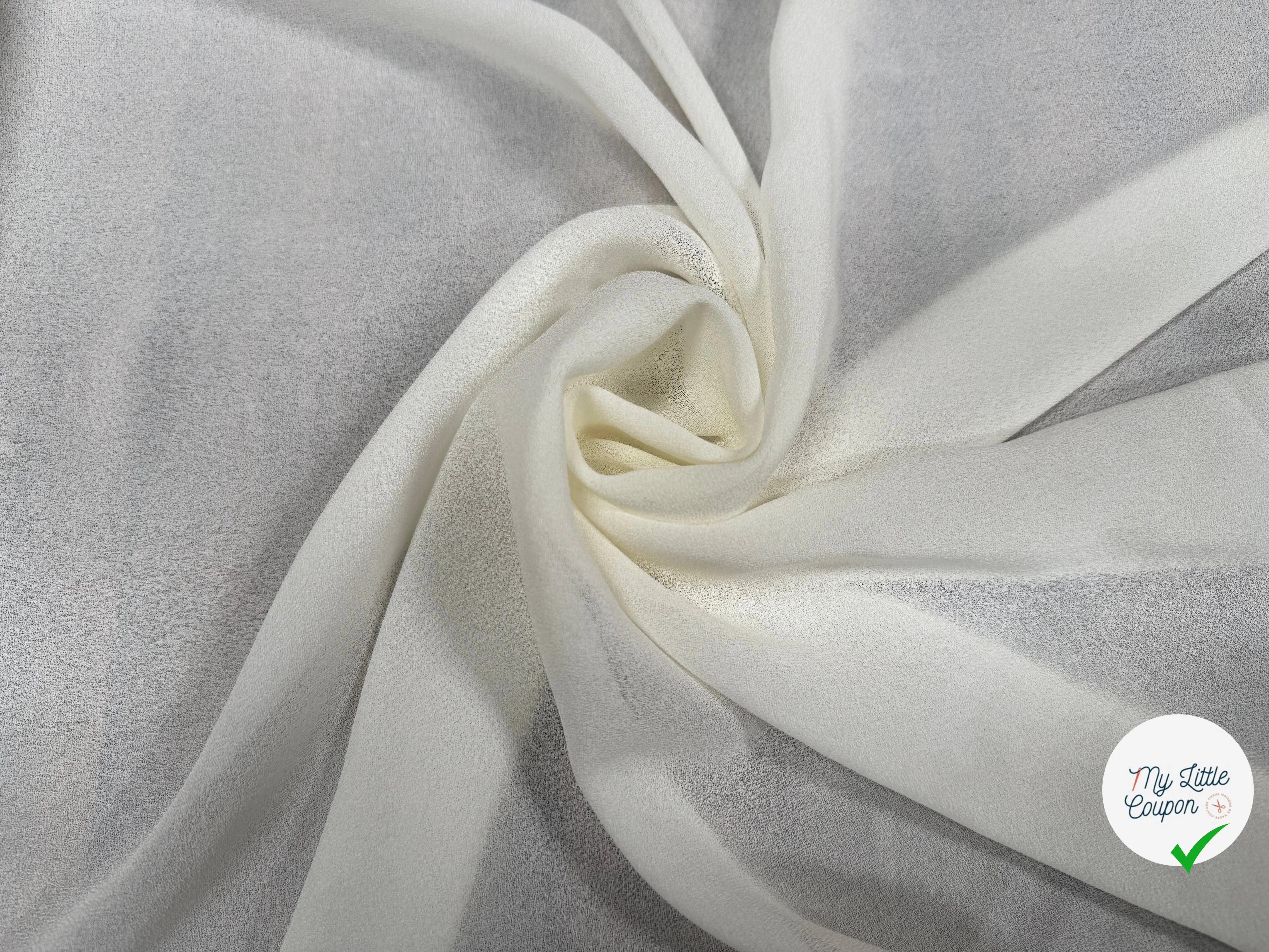 FINE SHEER CRÊPE 100 % VISCOSE , Pristine White - My Little Coupon