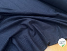 FLANELLE COTON BLEU NAVY LIGNES BLEU CIEL - My Little Coupon