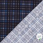 FLANELLE DE COTON CARREAUX ÉCOSSAIS BLEU MARINE - My Little Coupon
