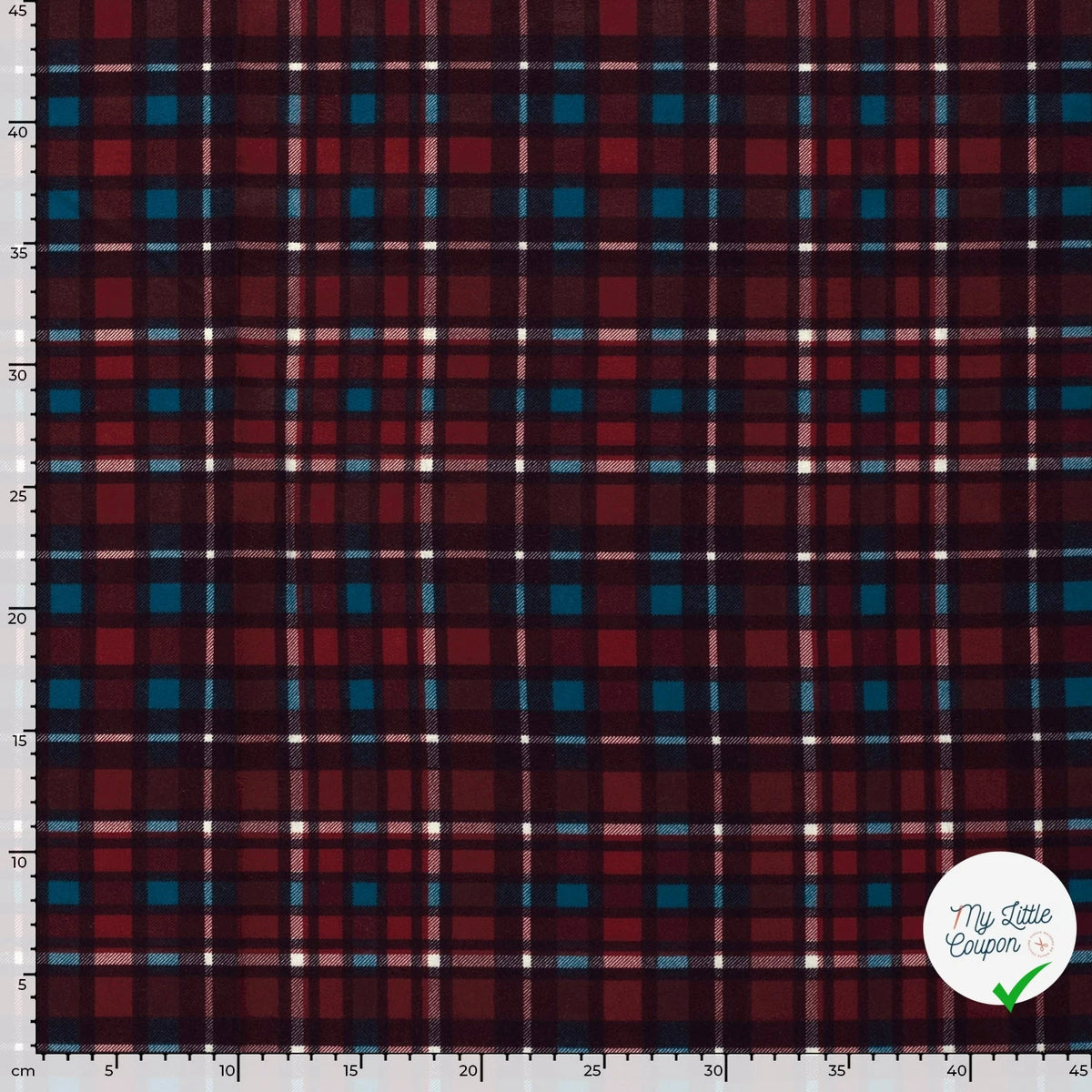 FLANELLE DE COTON CARREAUX ÉCOSSAIS ROUGE - My Little Coupon