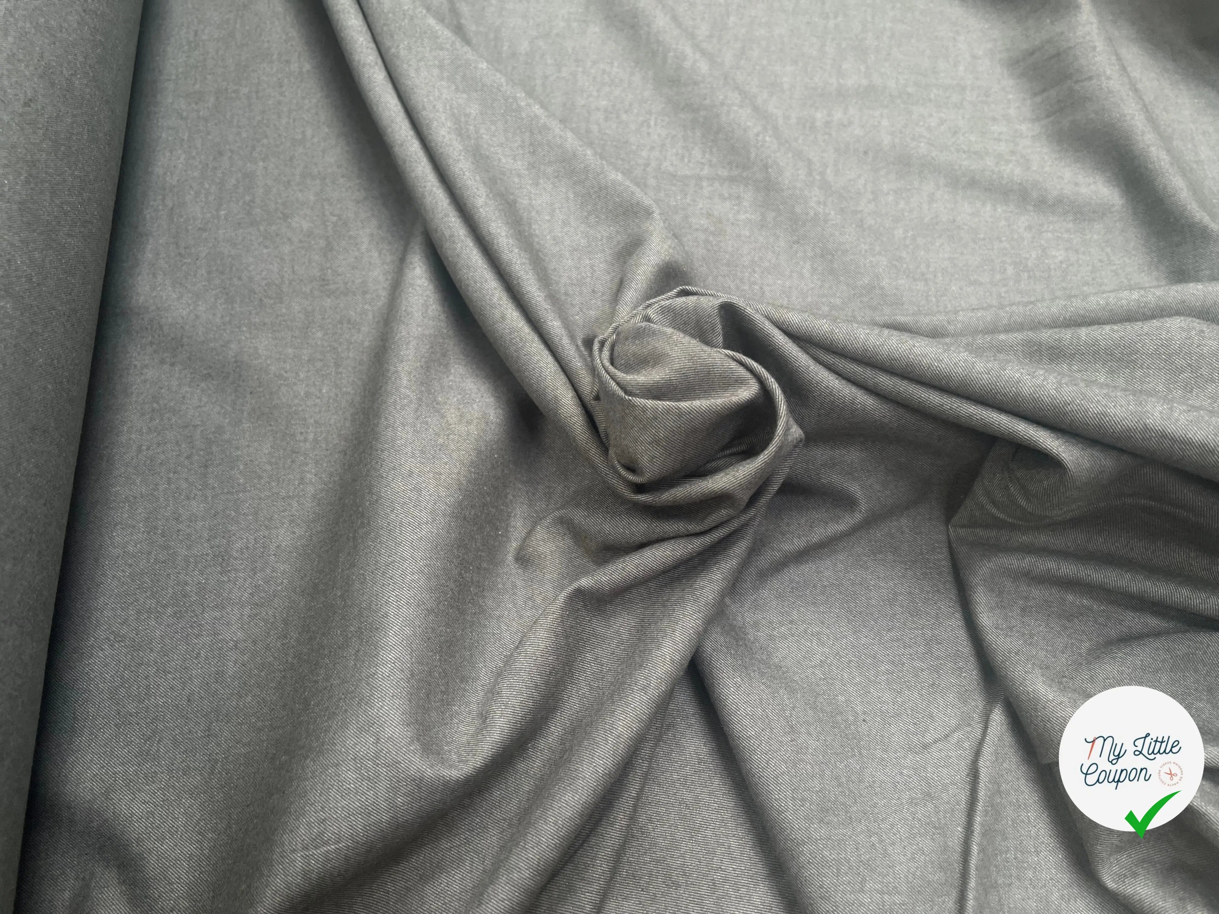 FLANELLE DE COTON SERGEE VERT TILLEUL DOUCE - My Little Coupon