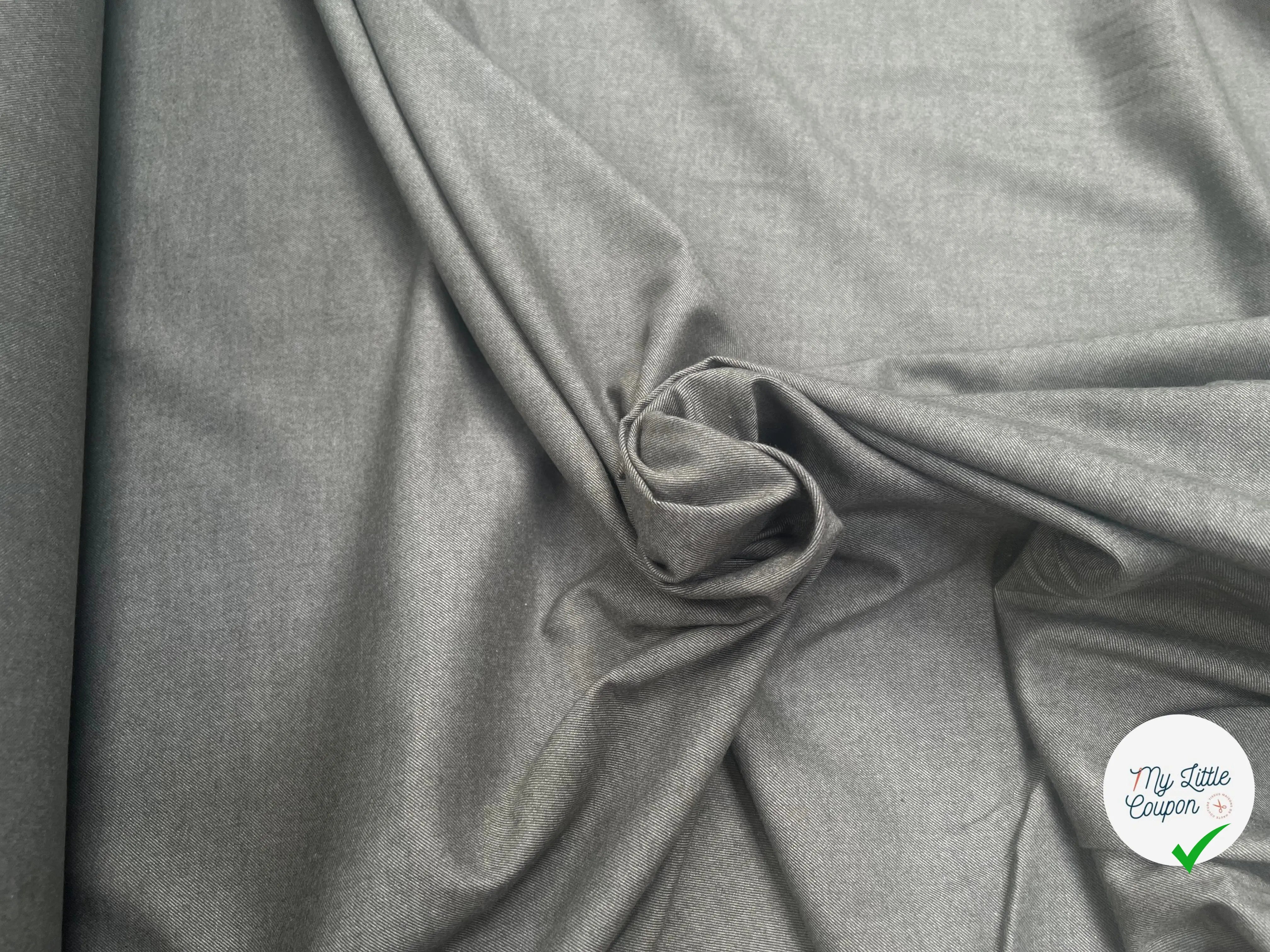 FLANELLE DE COTON SERGEE VERT TILLEUL DOUCE - My Little Coupon