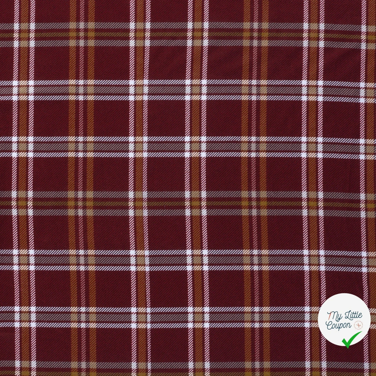 FLANELLE DE COTON TARTAN ROUGE - My Little Coupon