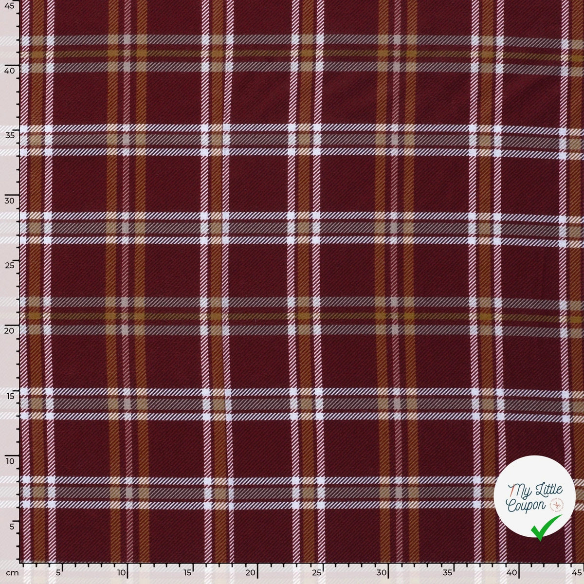 FLANELLE DE COTON TARTAN ROUGE - My Little Coupon