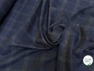 FLANELLE DE LAINE À CARREAUX NIGHT BLUE TRÈS ÉLÉGANT 68% LAINE - My Little Coupon