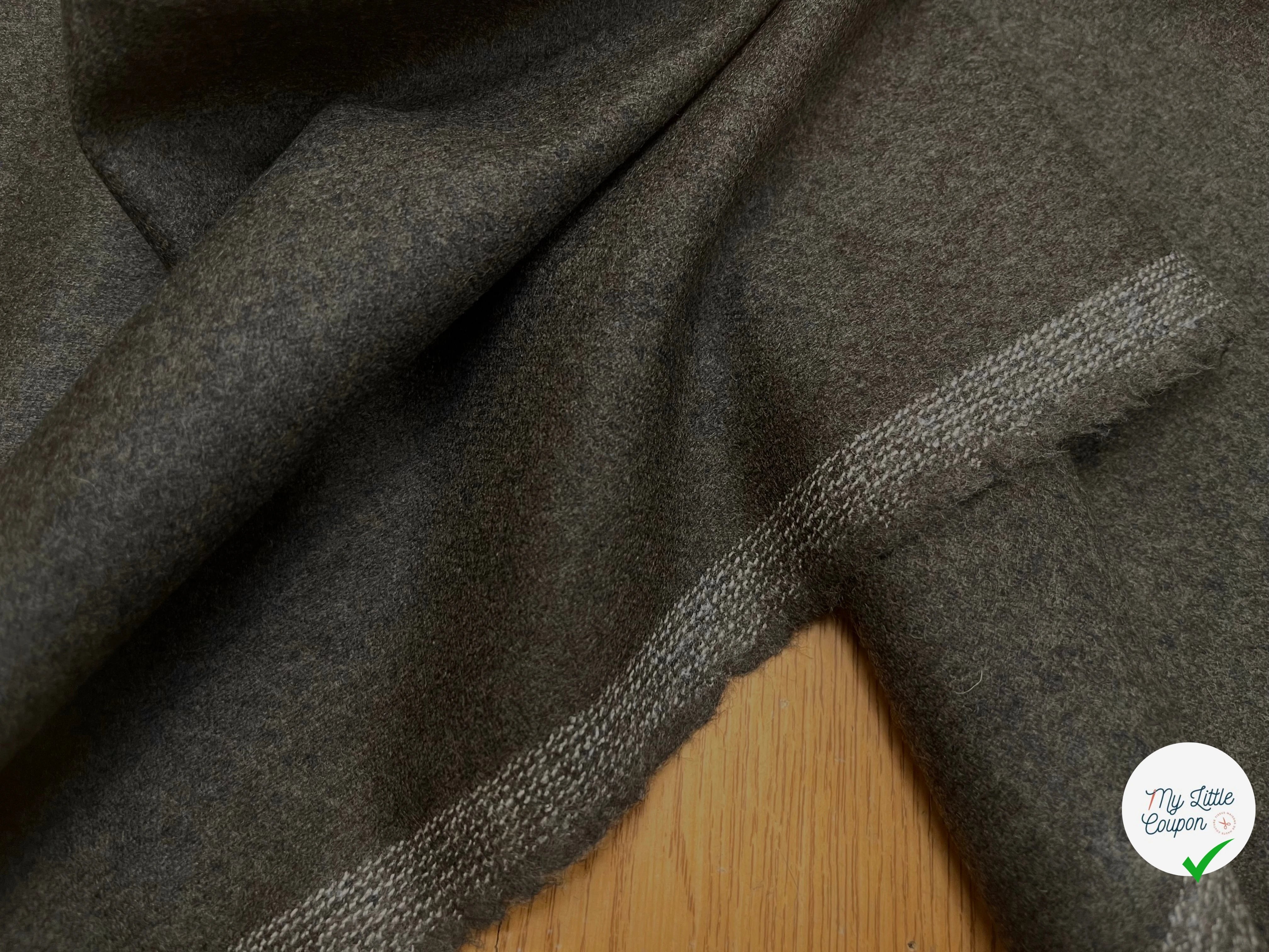 FLANELLA IN LANA KAKI UN PO' STRETCH 155CM - My Little Coupon