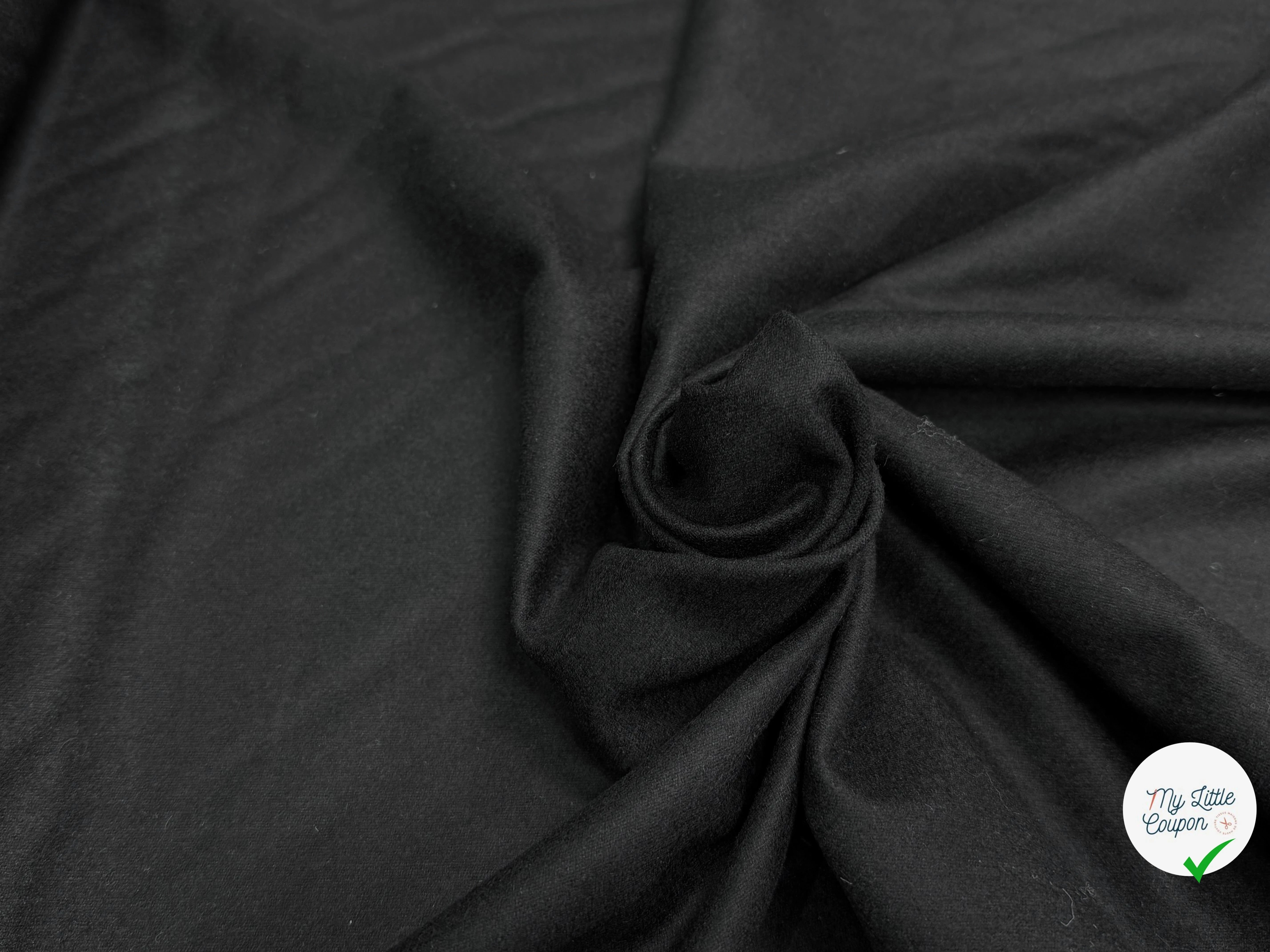 FLANELLE DE LAINE NOIR PROFONDE ULTRA CHIC - My Little Coupon