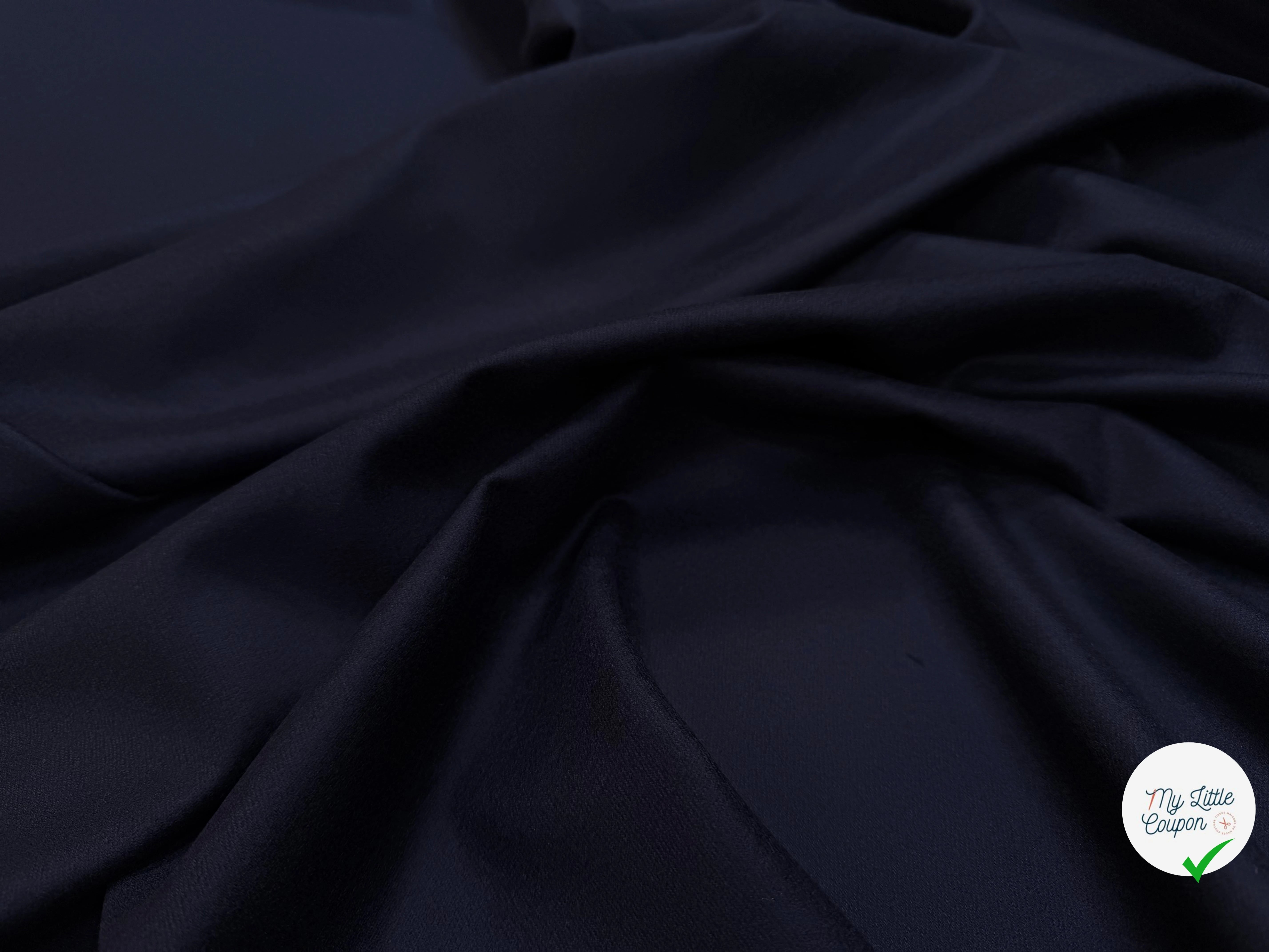 FLANELLE DE LAINE SERGÉE MARINE ULTRA CHIC - My Little Coupon