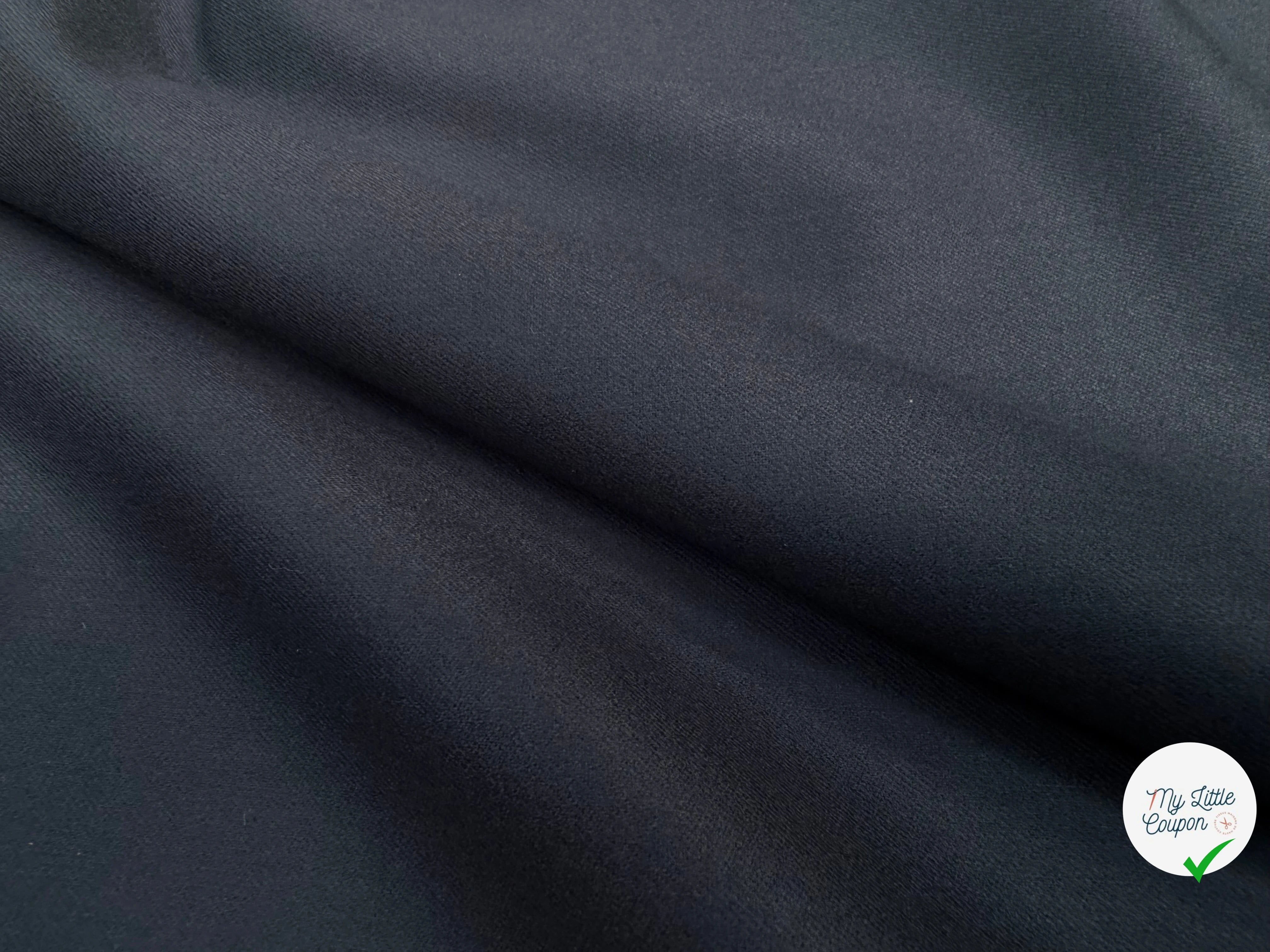 FLANELLE LAINE VIERGE SERGÉE BLEU ARDOISE 4%EA - My Little Coupon