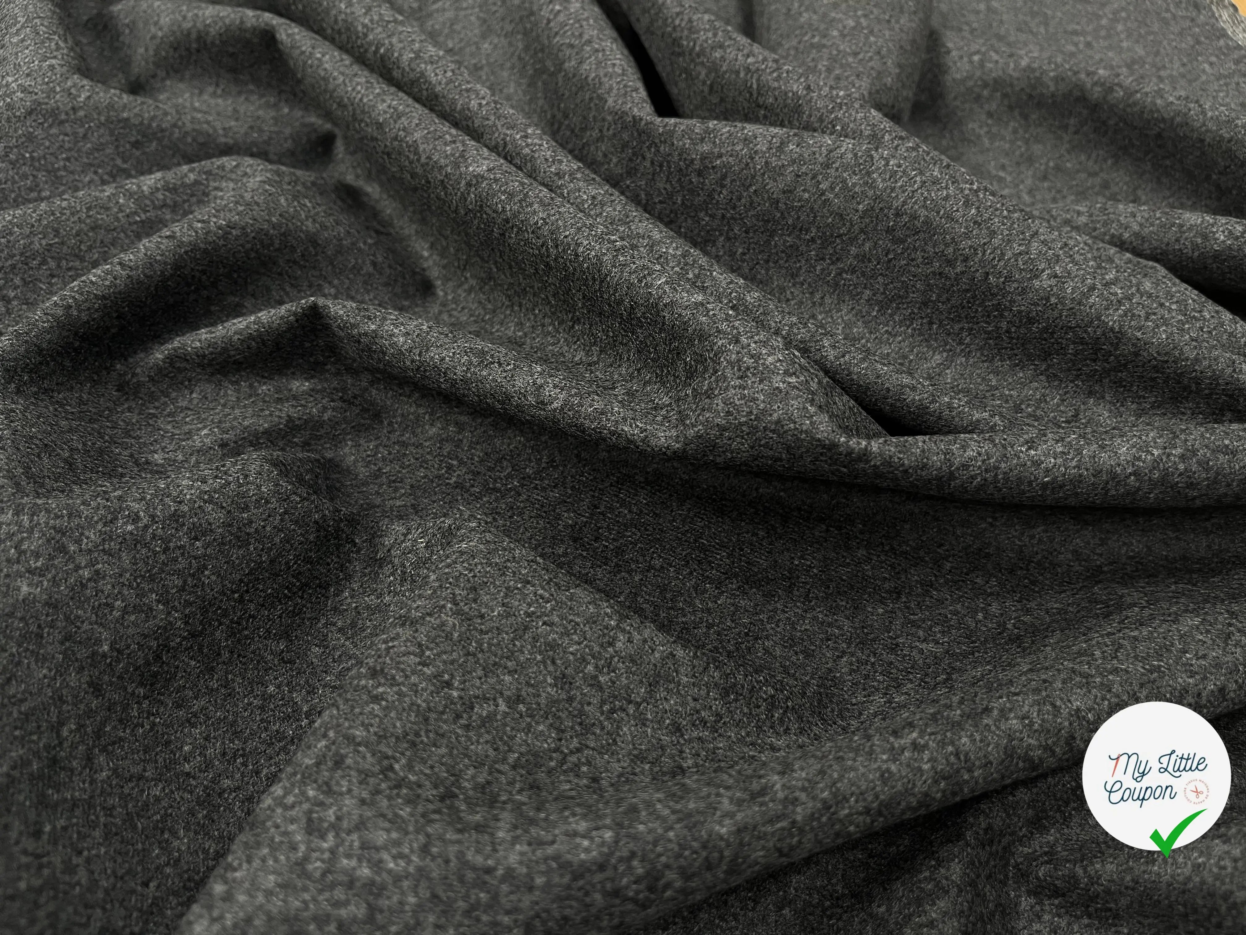 FLANELLE LOURDE DE LAINE SOUPLE GRIS - My Little Coupon