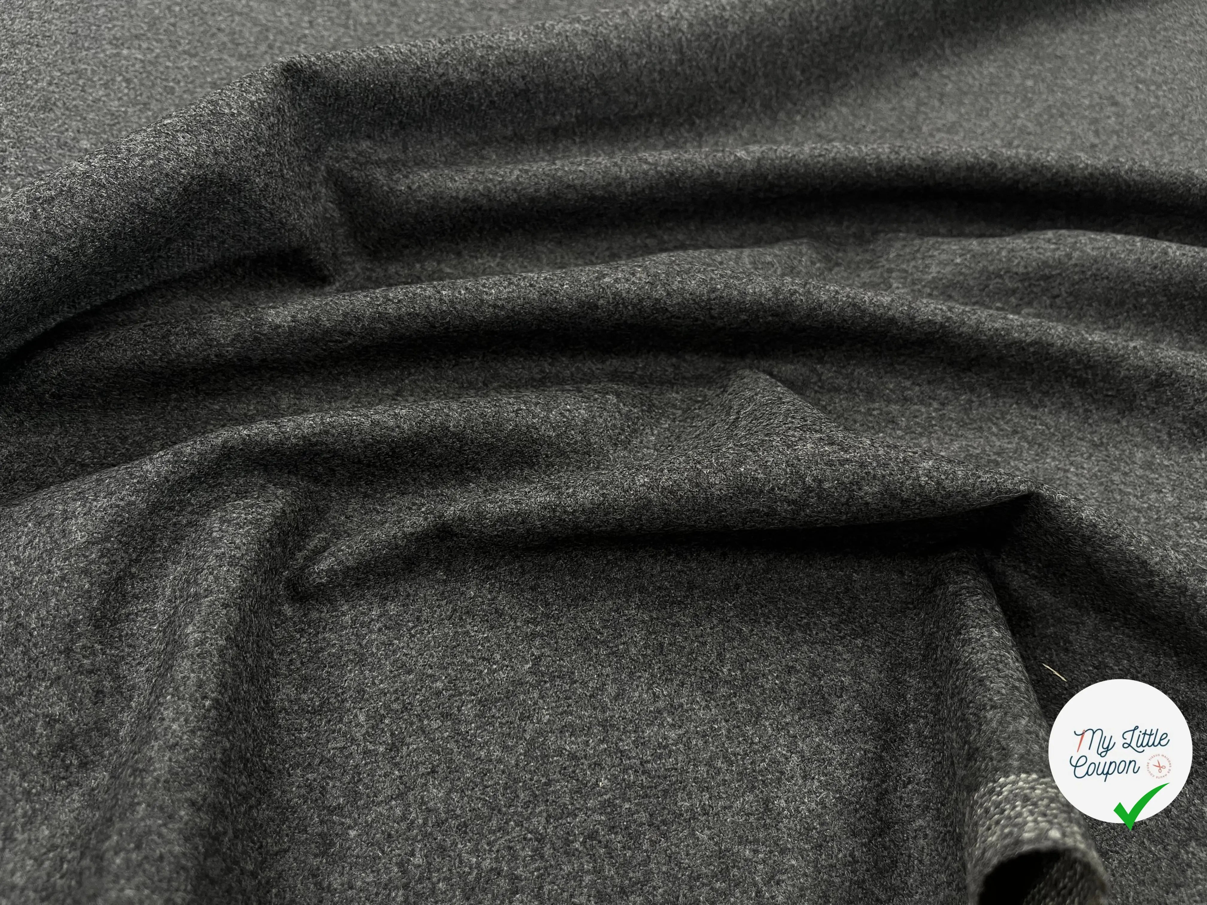FLANELLE LOURDE DE LAINE SOUPLE GRIS - My Little Coupon