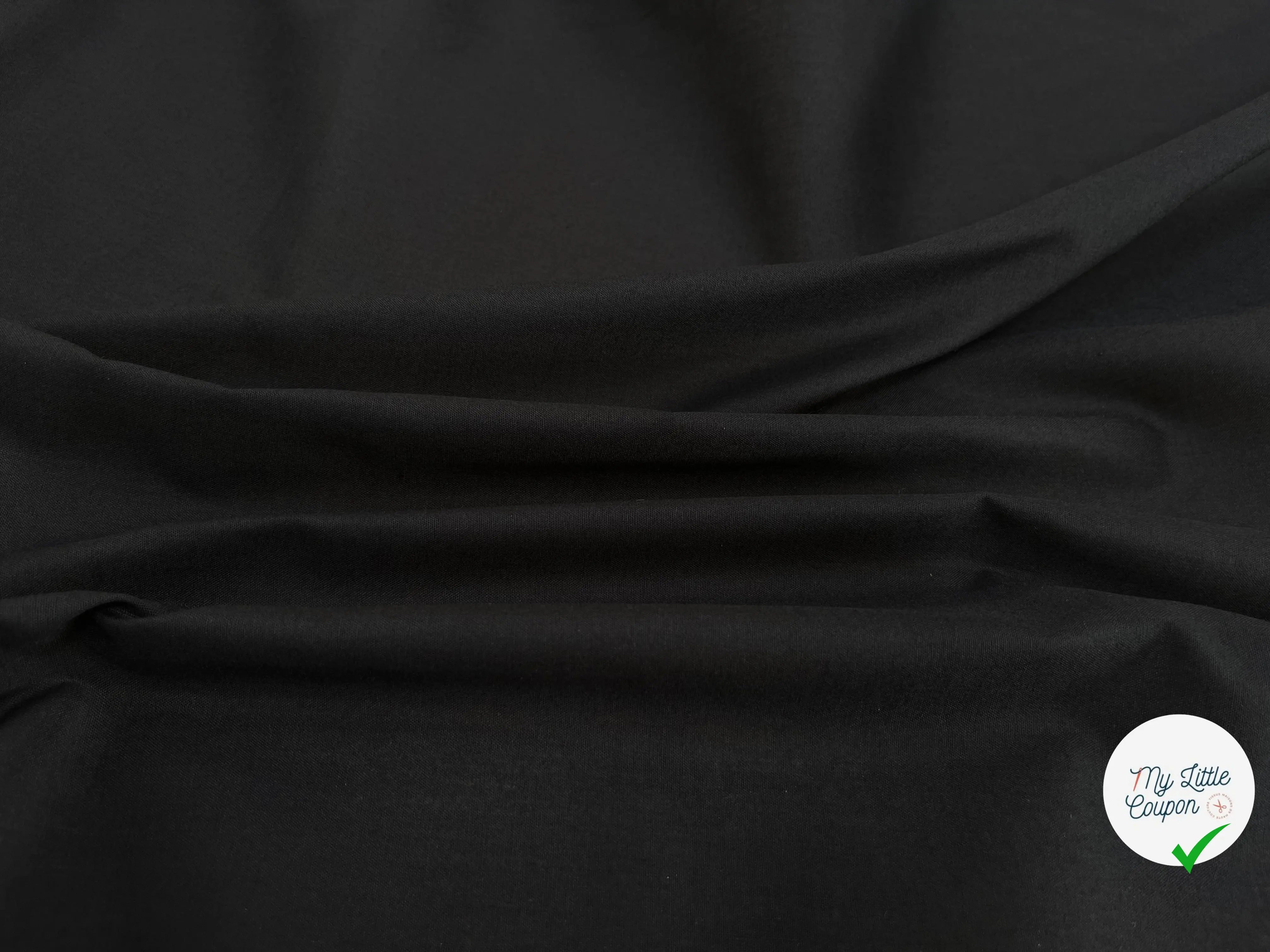 FOND DE POCHE COTON UNI NOIR - My Little Coupon