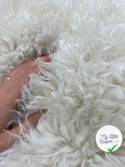 FOURRURE CANICHE POILS LONGS BLANC CASSÉ - My Little Coupon - tissu - coudre