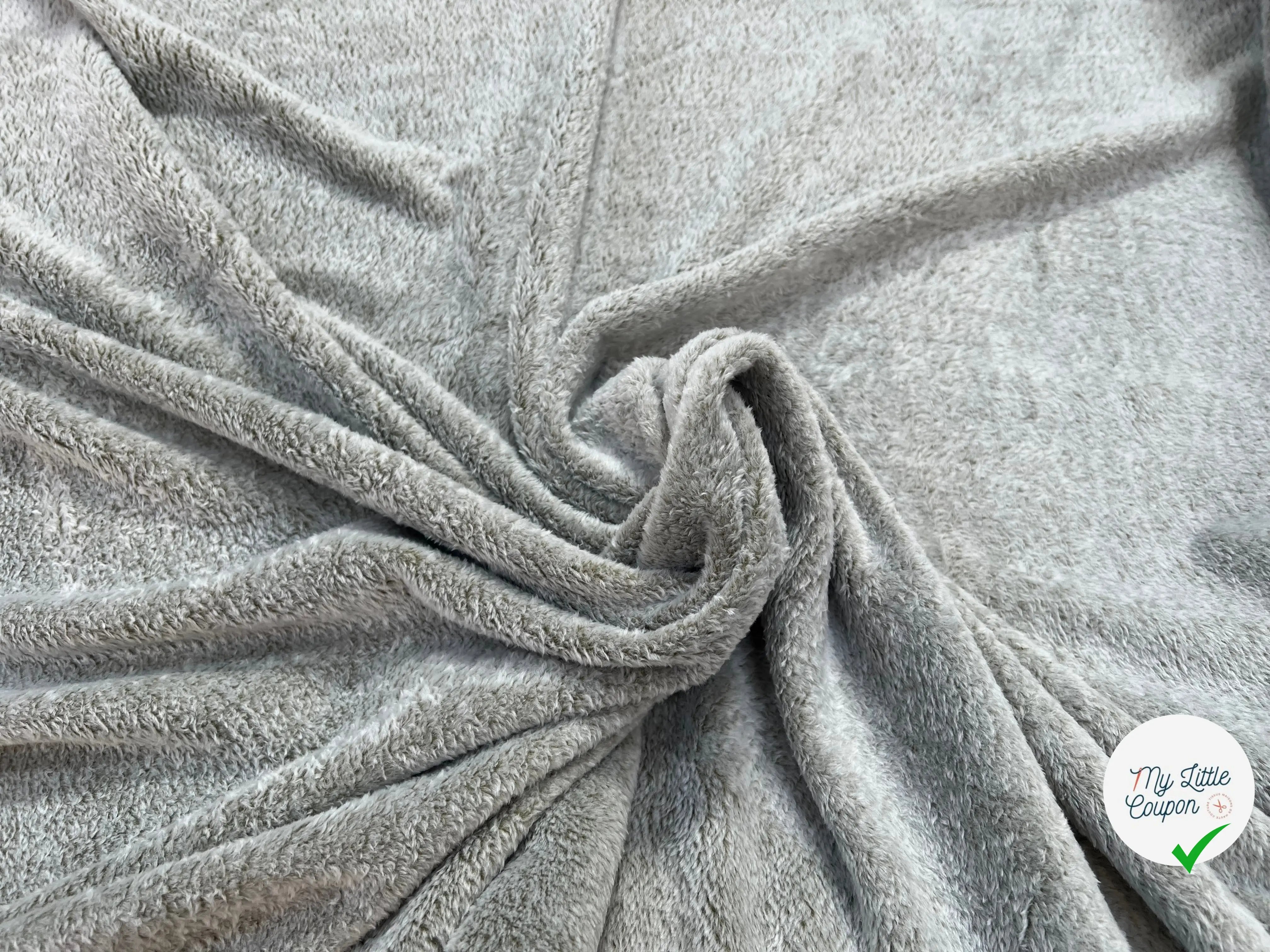 FOURRURE TOUTE DOUCE DOUBLE FACE SNOW KAKI OEKO TEX MADE IN FRANCE - My Little Coupon