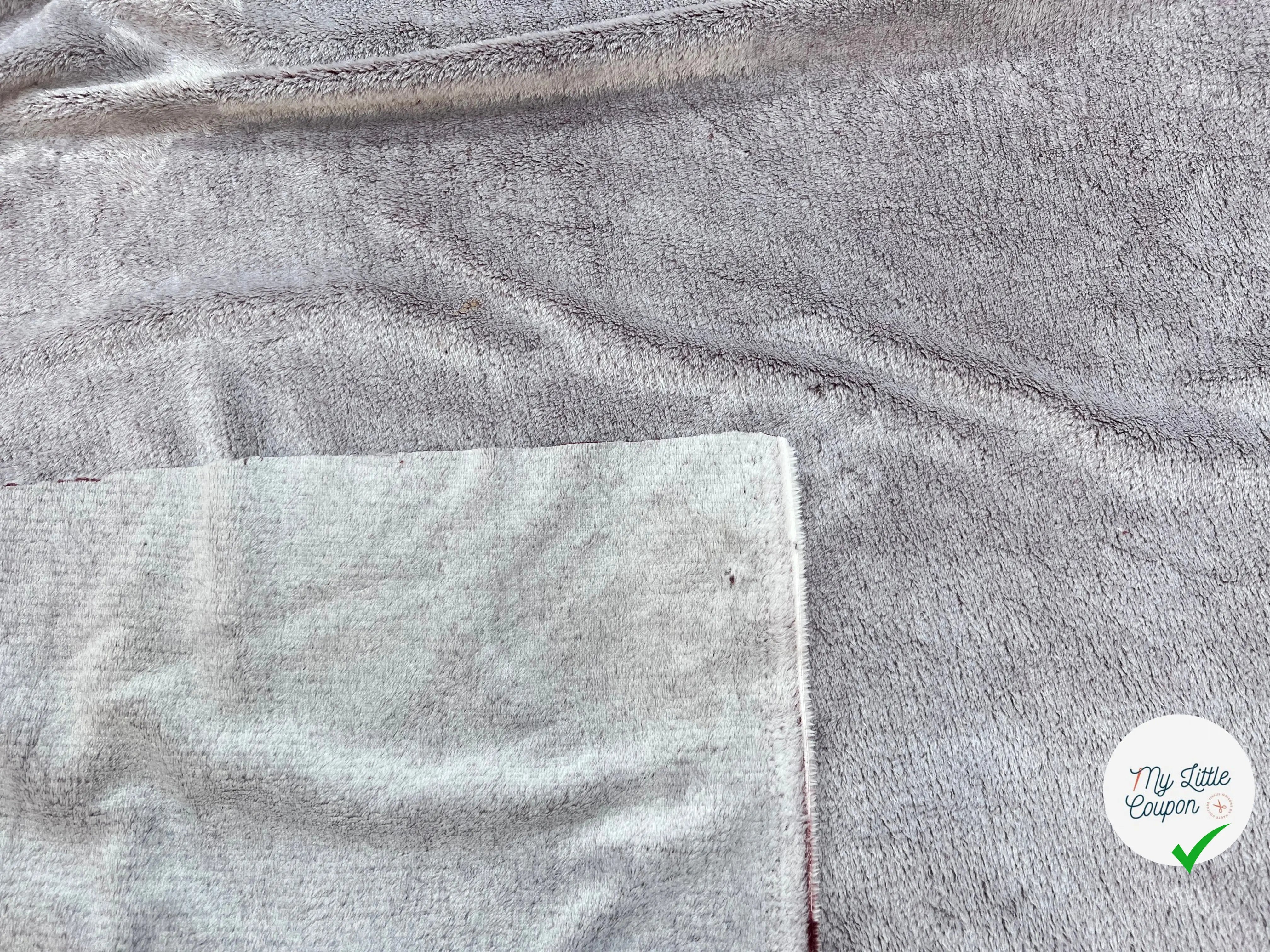 FOURRURE TOUTE DOUCE DOUBLE FACE SNOW PRUNE CHINE OEKO TEX MADE IN FRANCE - My Little Coupon