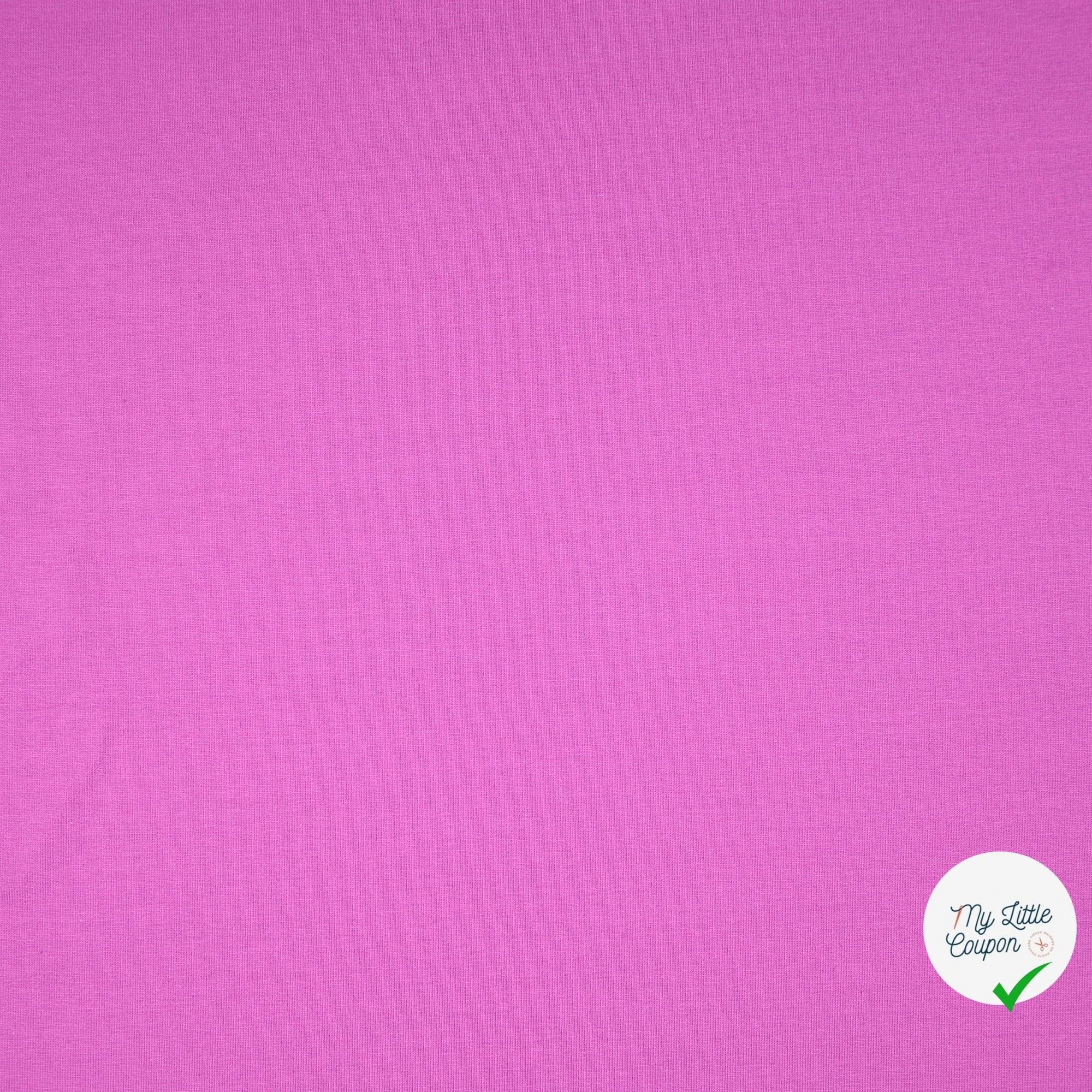 FRENCH TERRY COTON UNICOLORE FUCHSIA - My Little Coupon