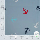 FRENCH TERRY IMPRIMÉ ANCHOR DUSTY BLUE - My Little Coupon