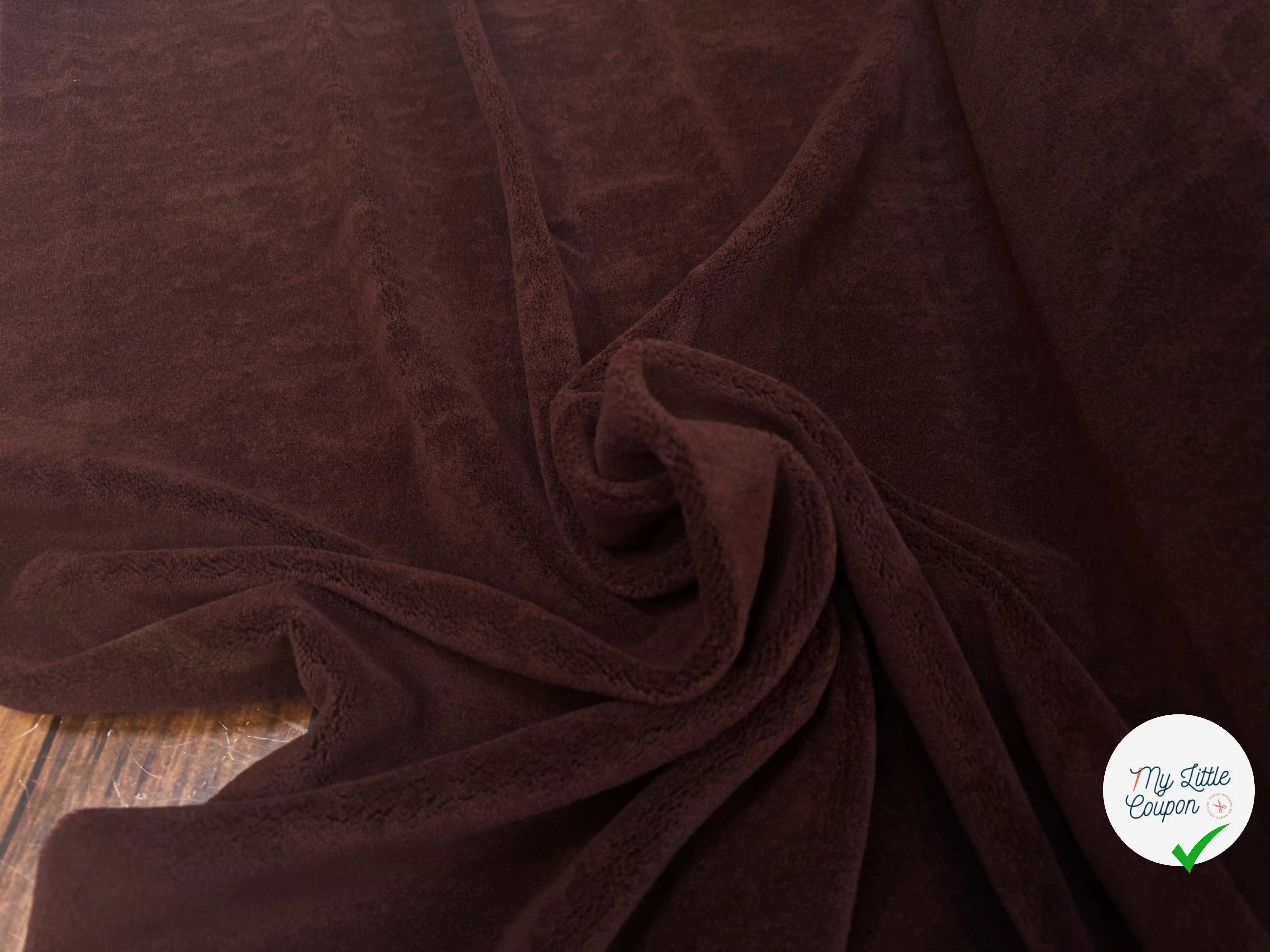 FUR WOOL LIE DE VIN BROWN - My Little Coupon