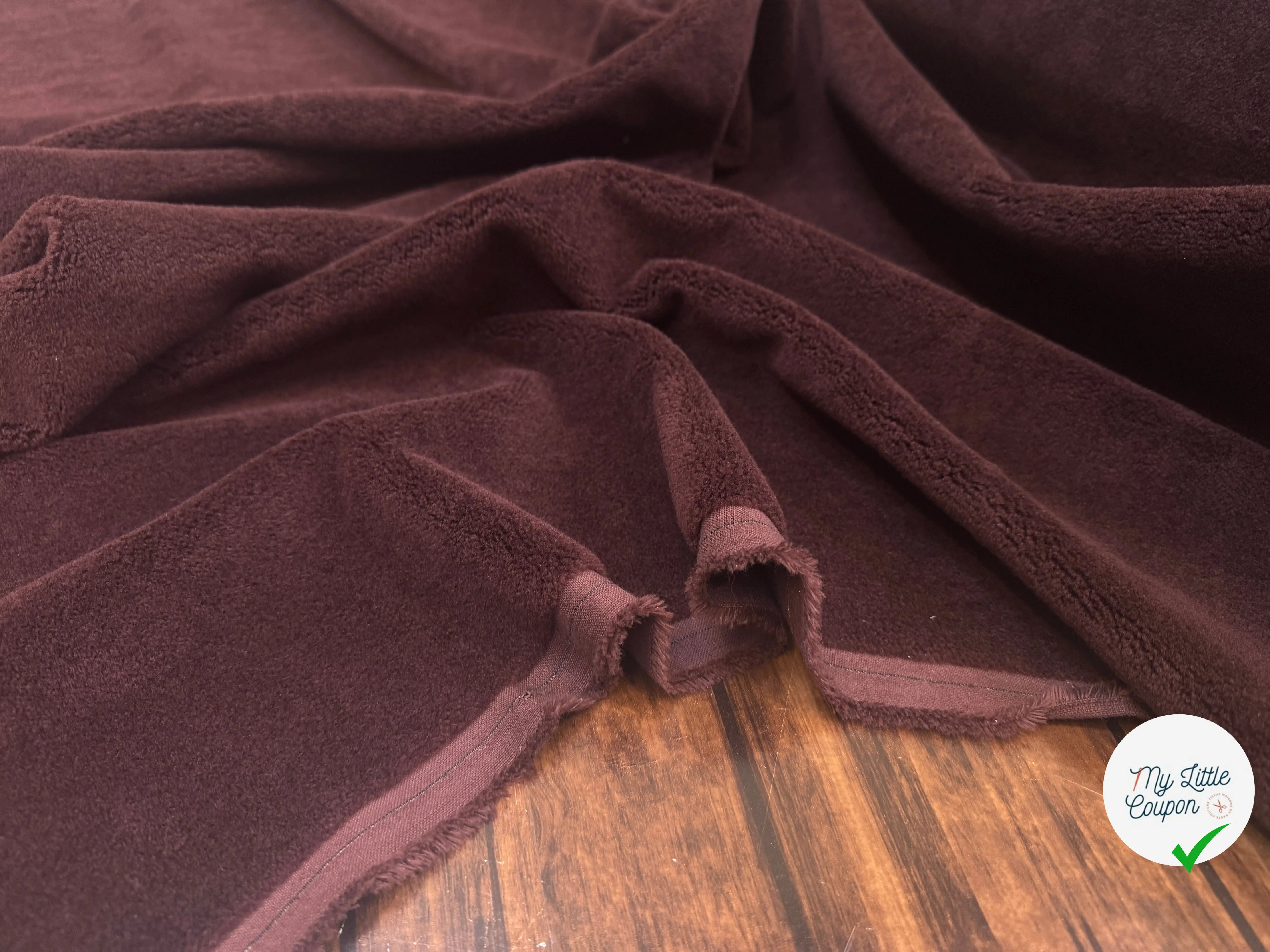 FUR WOOL LIE DE VIN BROWN - My Little Coupon