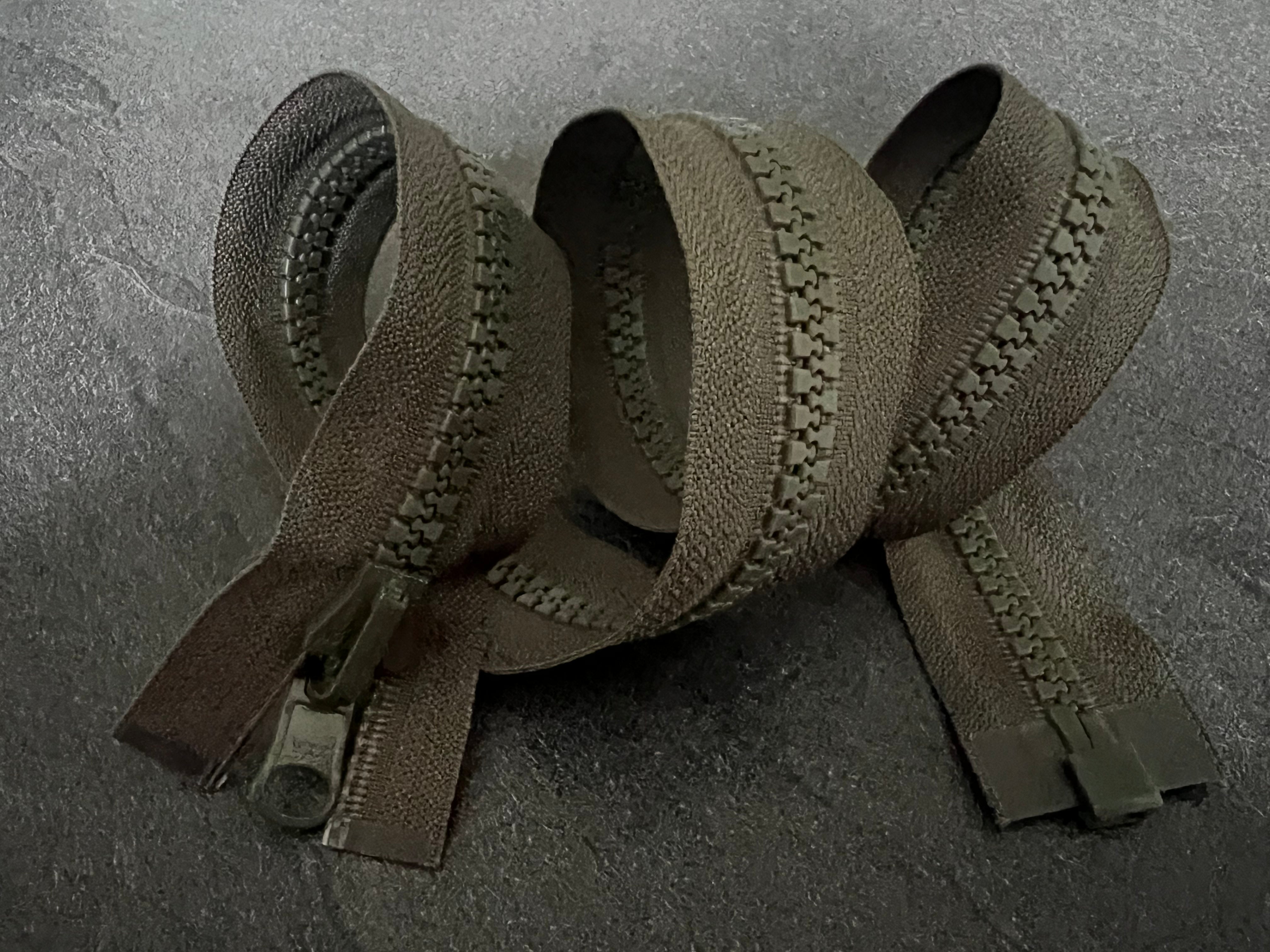 Fermeture séparable curseur réversible kaki moyen 70cm - My Little Coupon