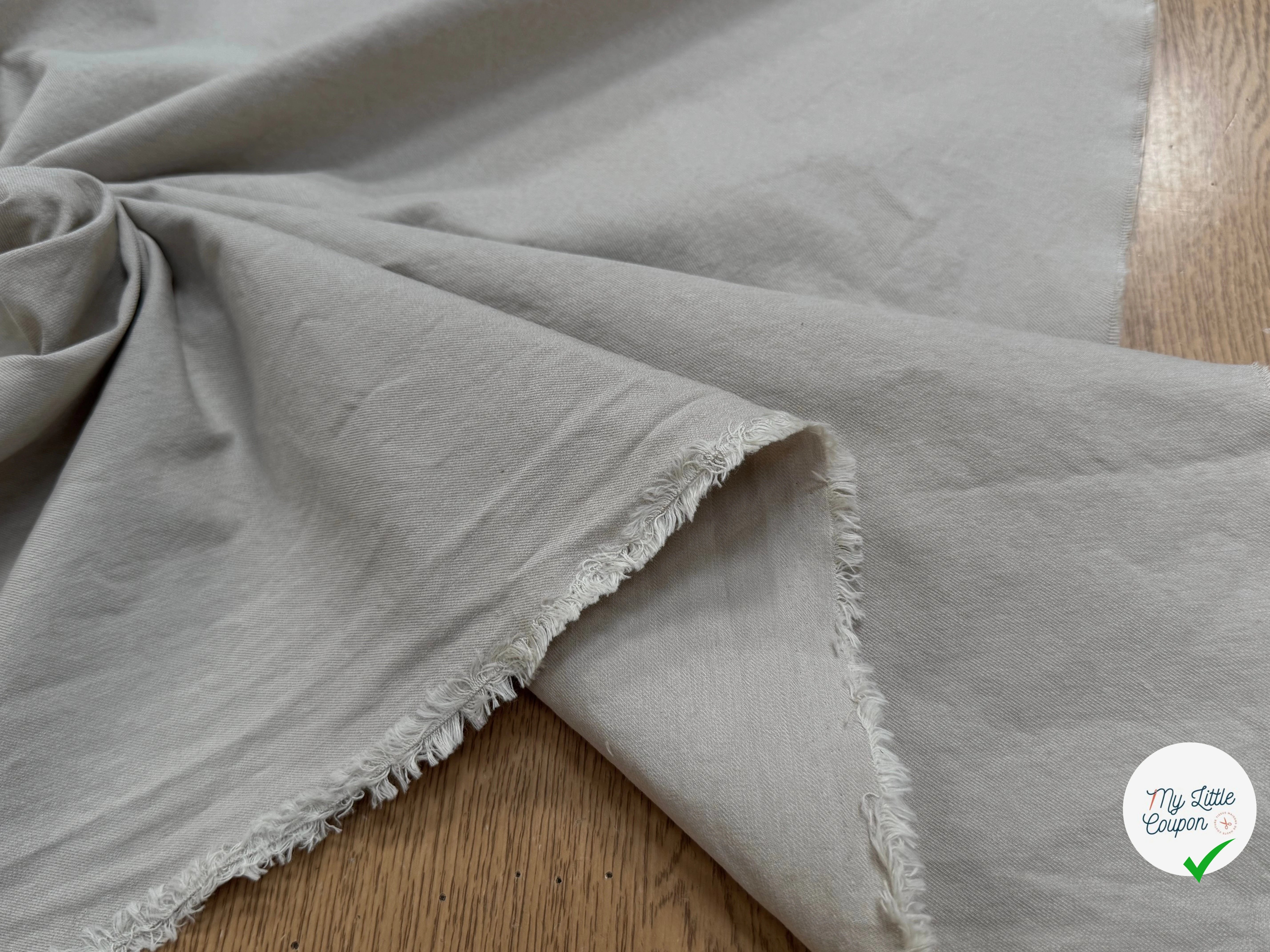 GABARDINE 100% COTON SABLÉE ESPRIT DENIM ULTRA BELLE BEIGE CLAIR - My Little Coupon