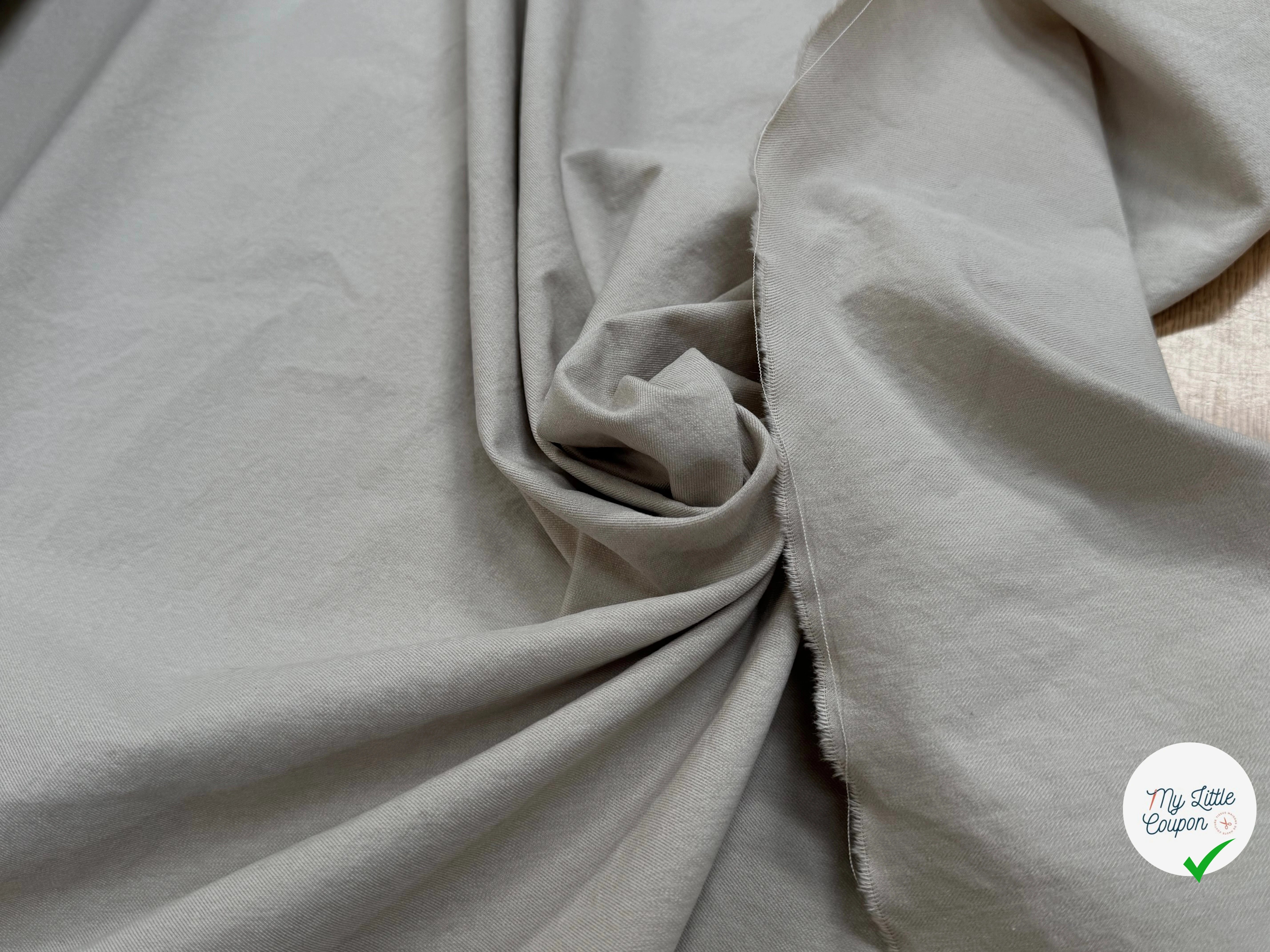 GABARDINE 100% COTON SABLÉE ESPRIT DENIM ULTRA BELLE BEIGE CLAIR - My Little Coupon