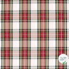 Gabardine carreaux écossais blanc cassé
