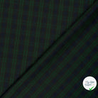 Gabardine carreaux écossais vert foncé