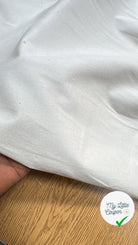 GABARDINE COTON GRATÉE ENVERS PEACHSKIN STRETCH BLANC CASSÉ - My Little Coupon