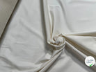 GABARDINE COTON GRATÉE ENVERS PEACHSKIN STRETCH BLANC CASSÉ - My Little Coupon