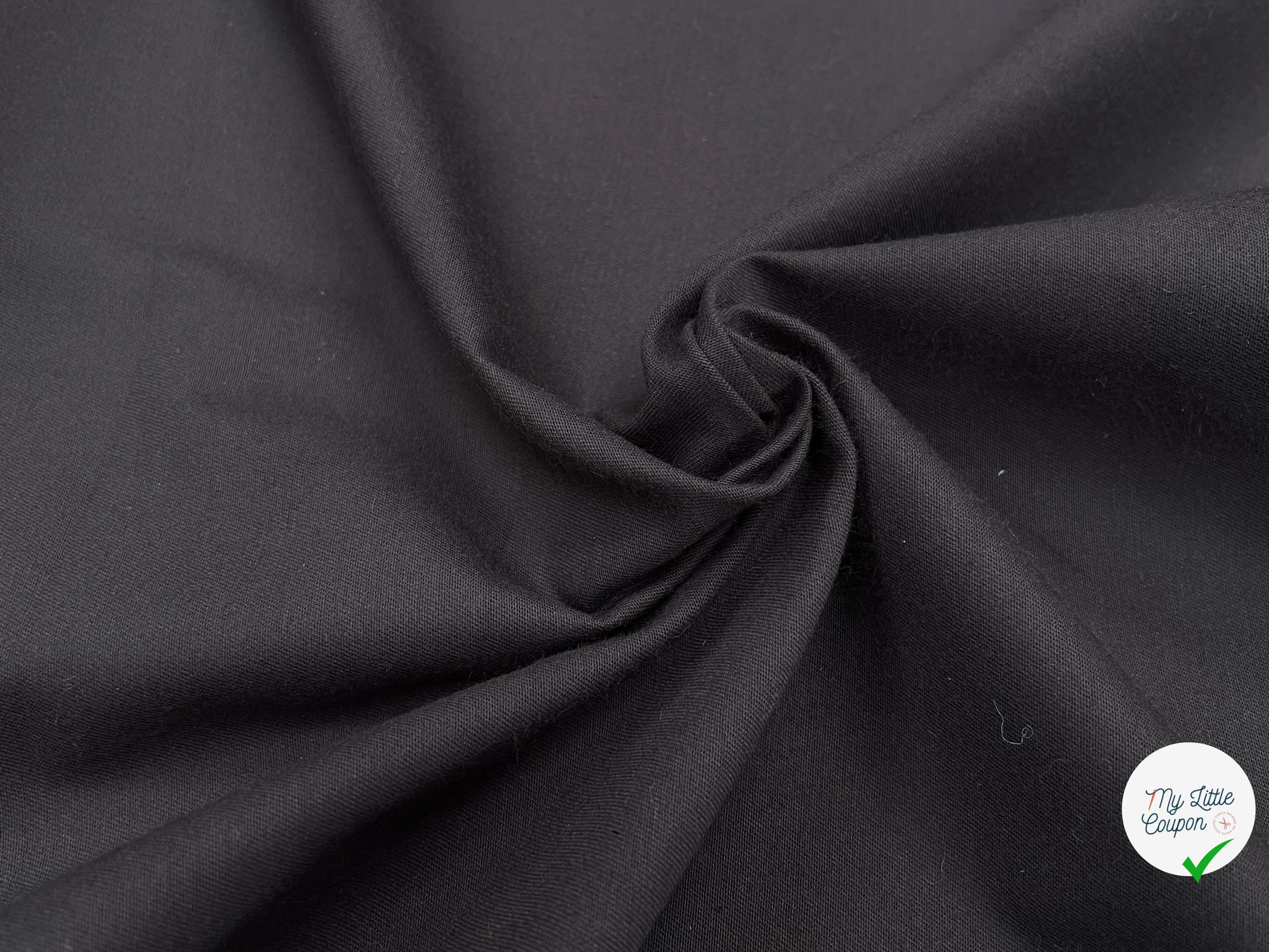 GABARDINE COTON GRATTÉE DUVETEUX GRIS ANTHRACITE - My Little Coupon