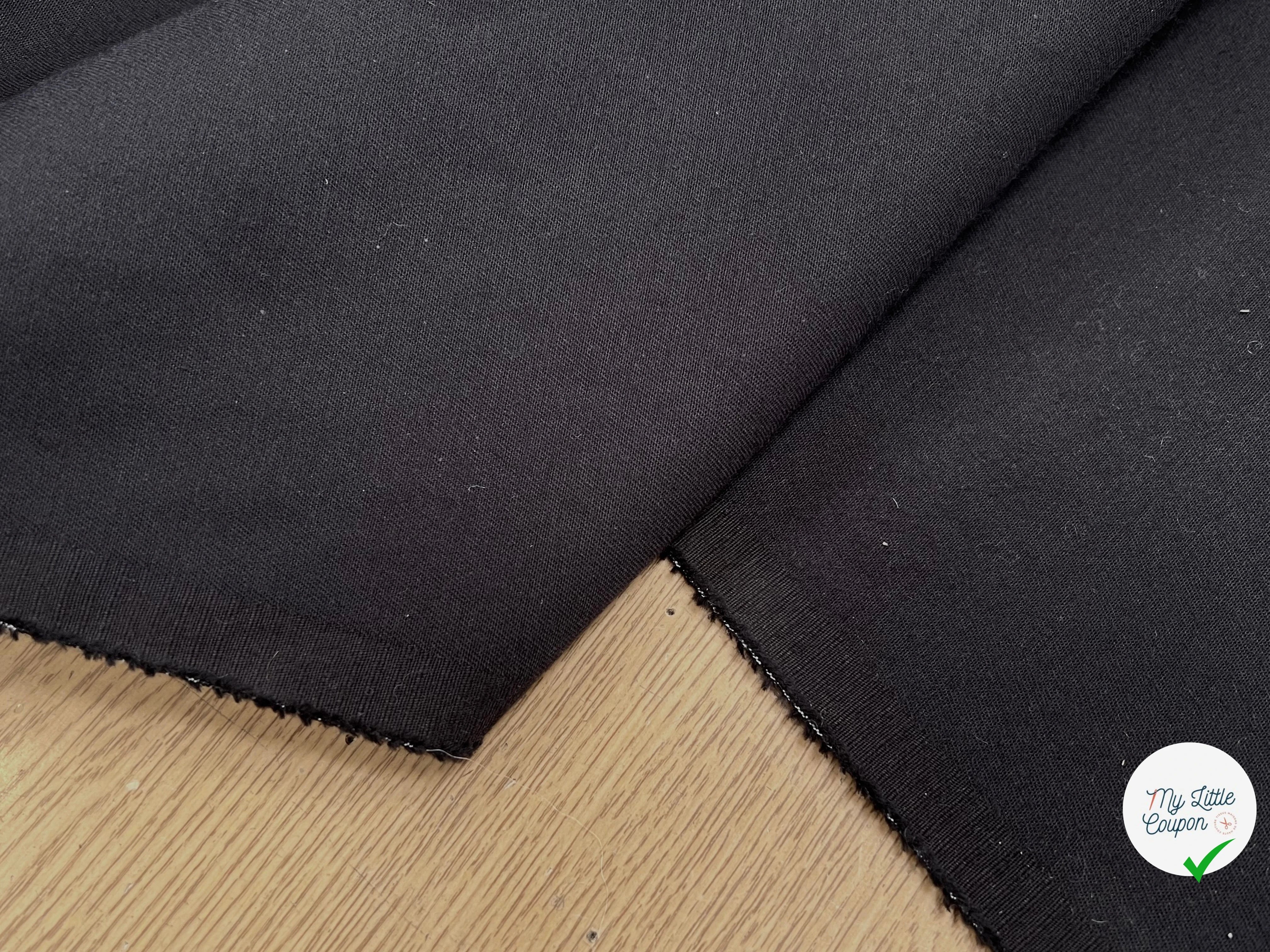 GABARDINE COTON GRATTÉE DUVETEUX GRIS ANTHRACITE - My Little Coupon