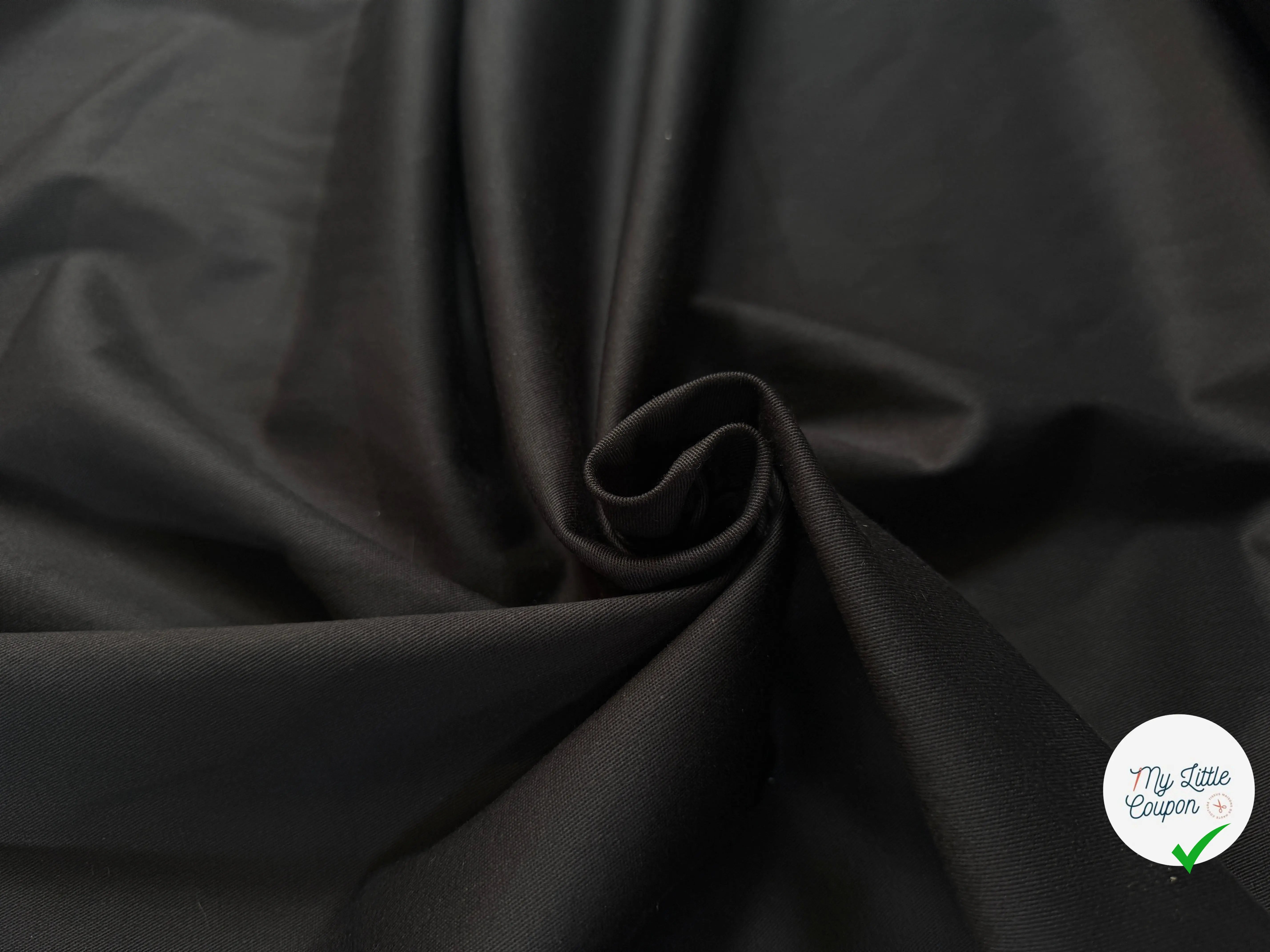 GABARDINE COTON NOIR - My Little Coupon