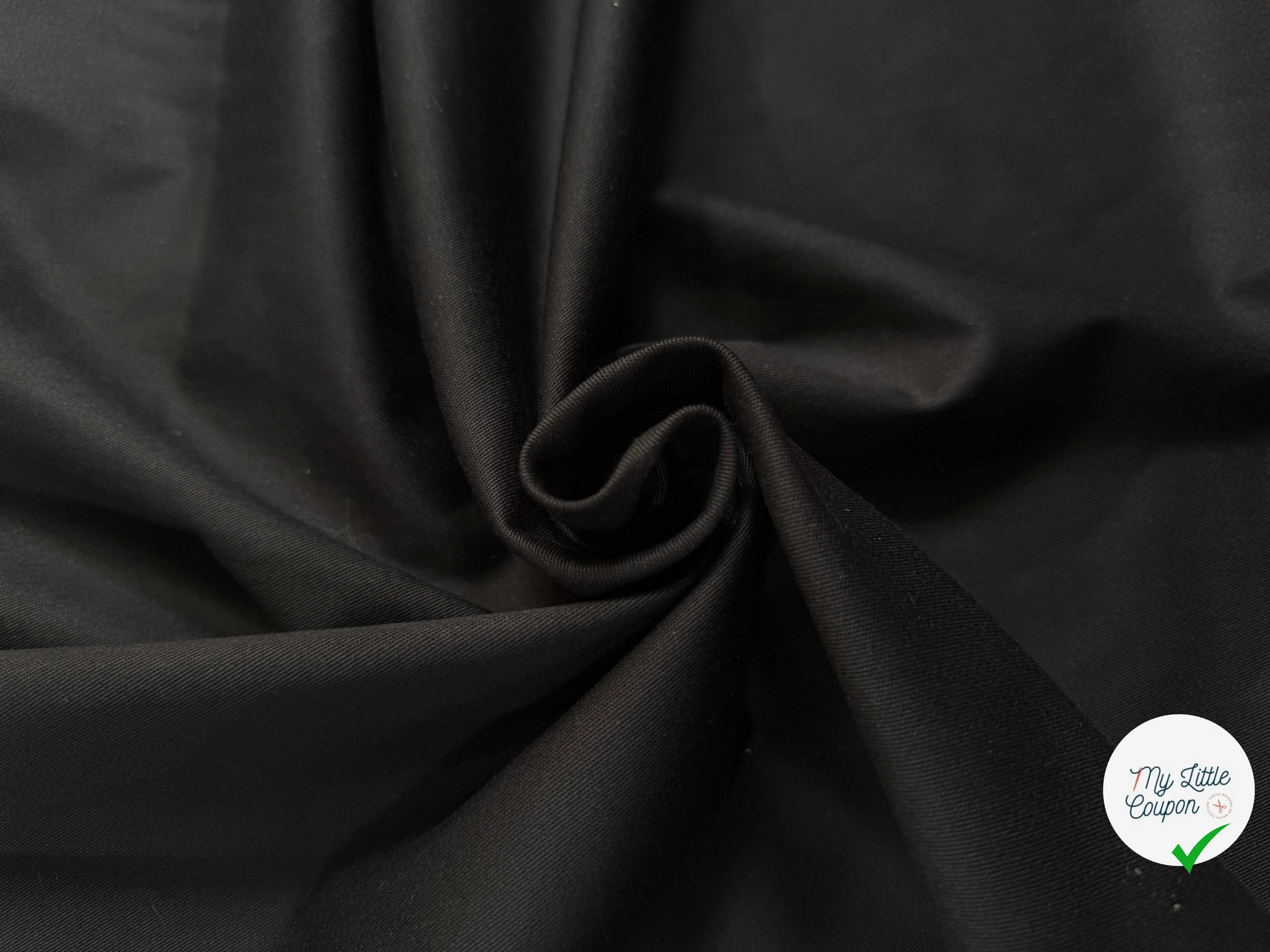 GABARDINE COTON NOIR - My Little Coupon