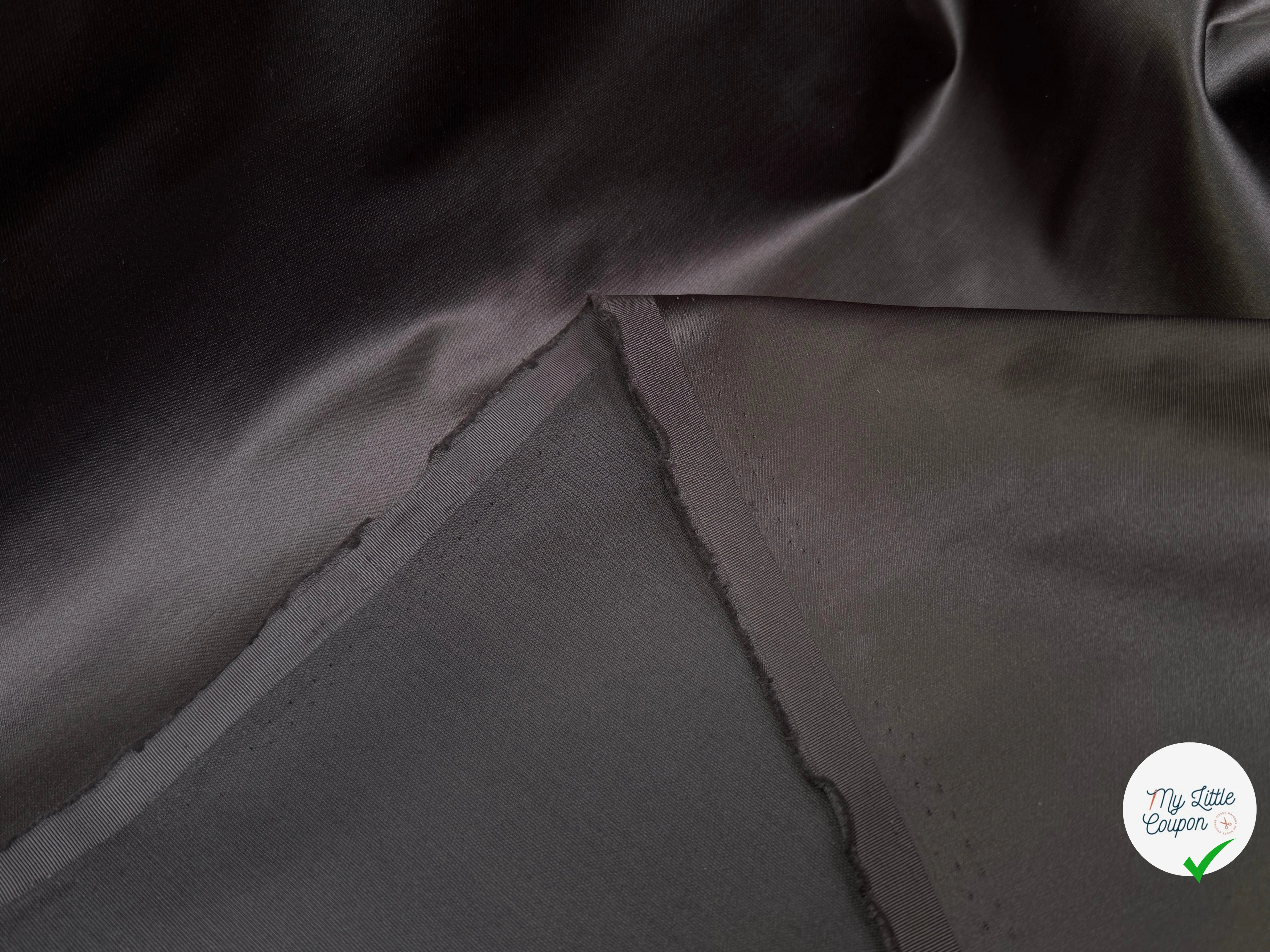 GABARDINE COTON SATINÉE KAKI MARRON TOUCHE PEAU DE PÊCHE QUALITÉ COUTURE - My Little Coupon
