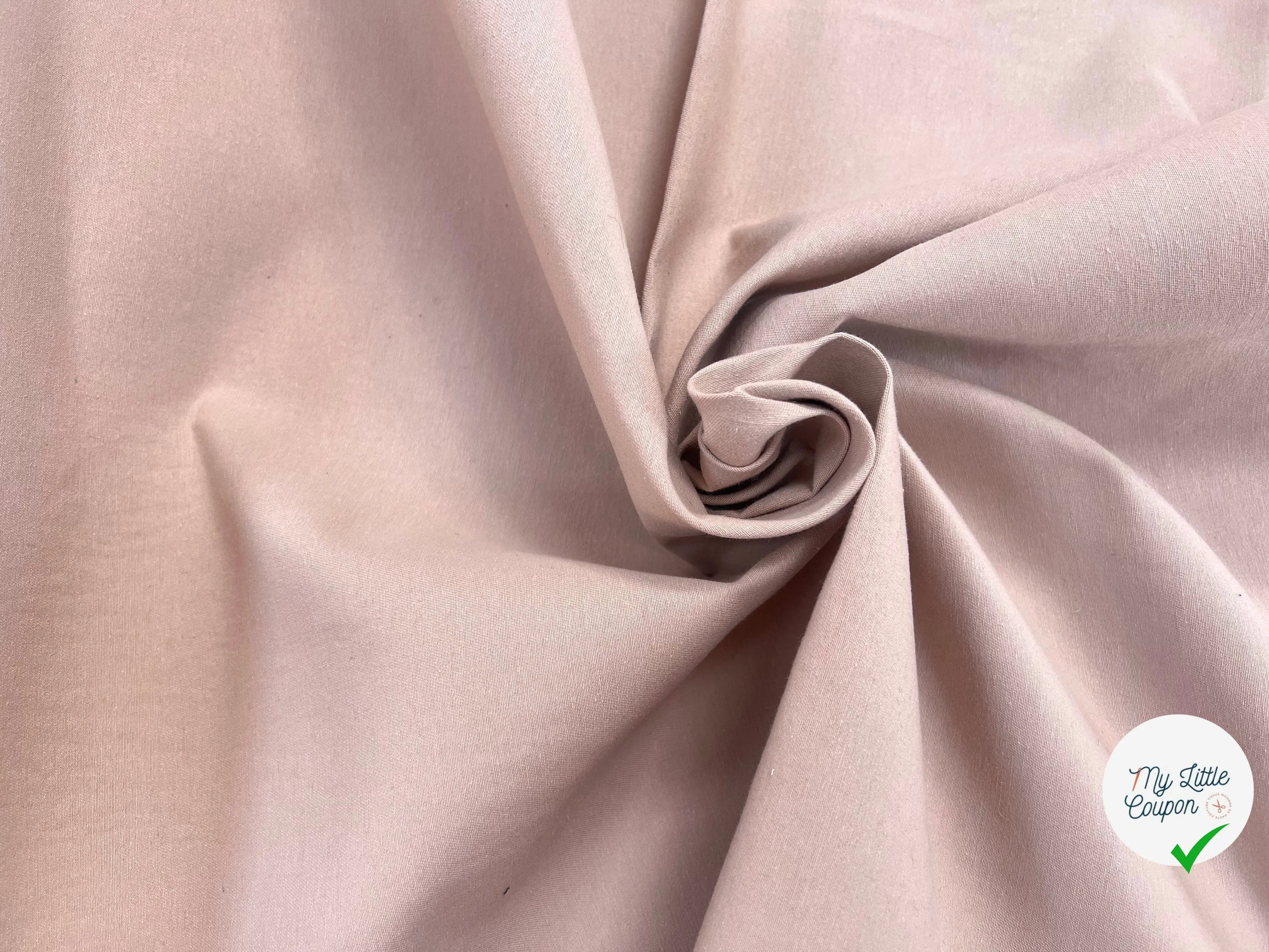 GABARDINE COTON SERGÉ JAPAN CREME ROSE - My Little Coupon