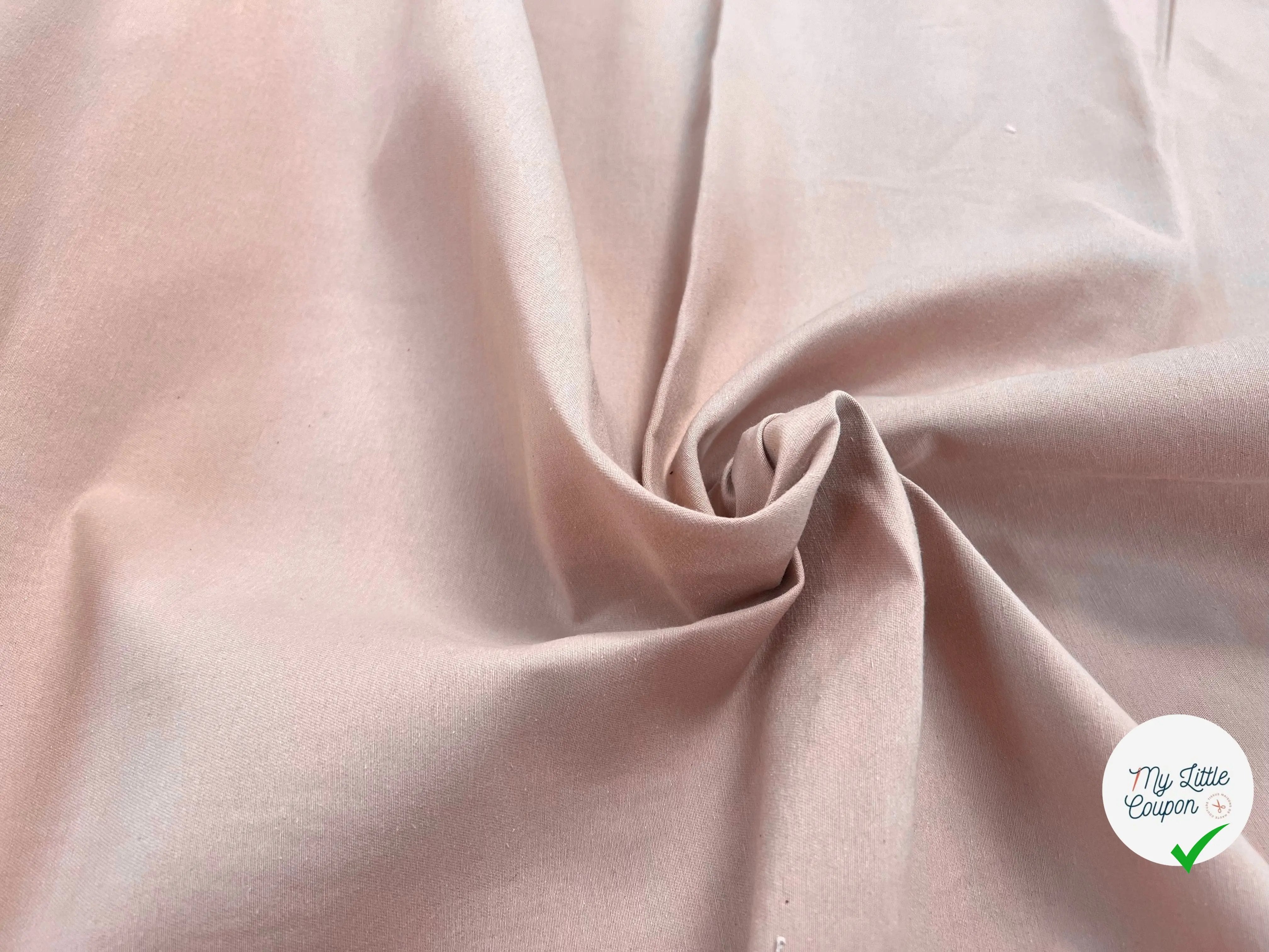 GABARDINE COTON SERGÉ JAPAN CREME ROSE - My Little Coupon
