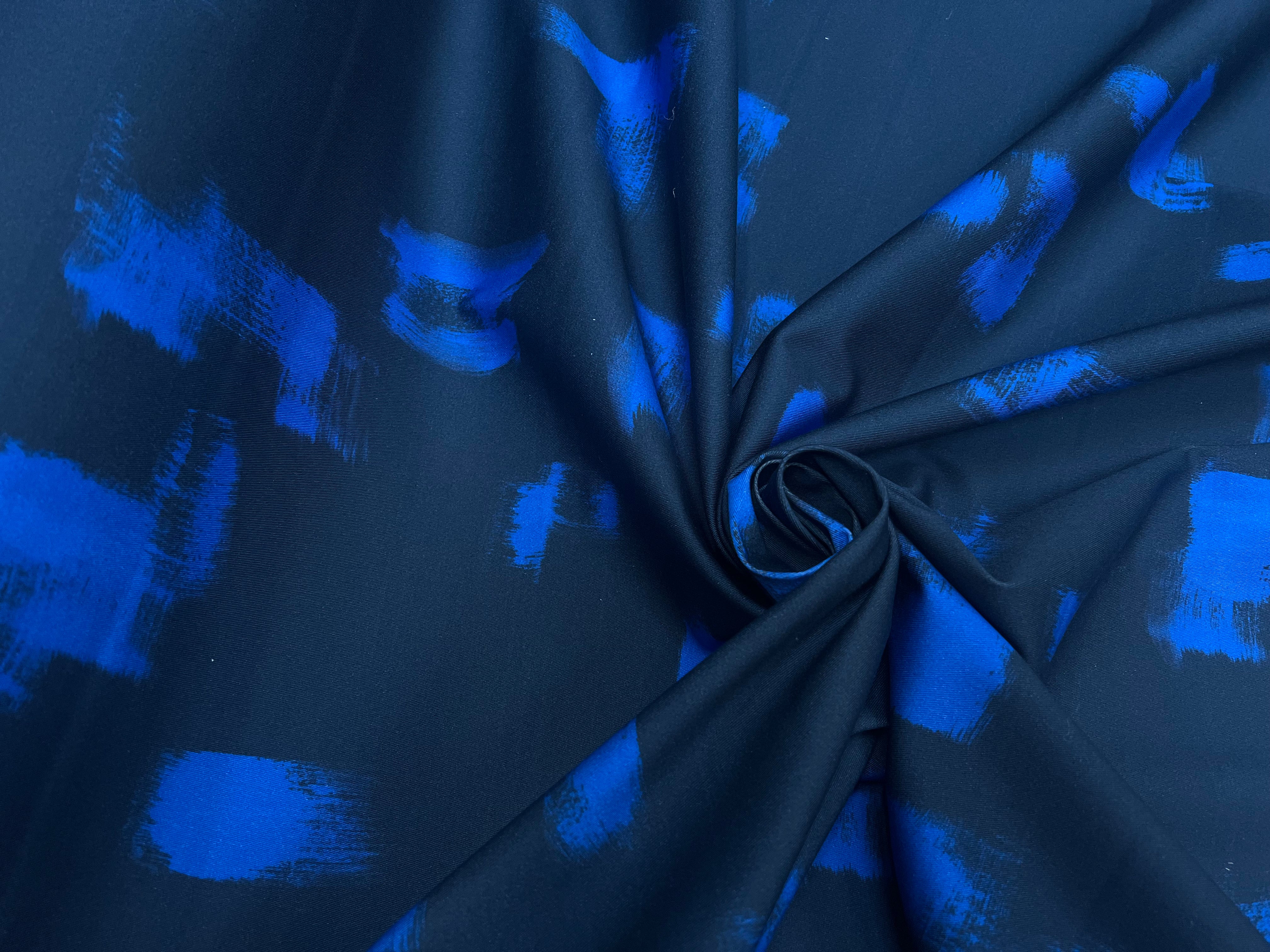 GABARDINE COTON STRECTH SUBLIME DE BLEU BURREAU - My Little Coupon