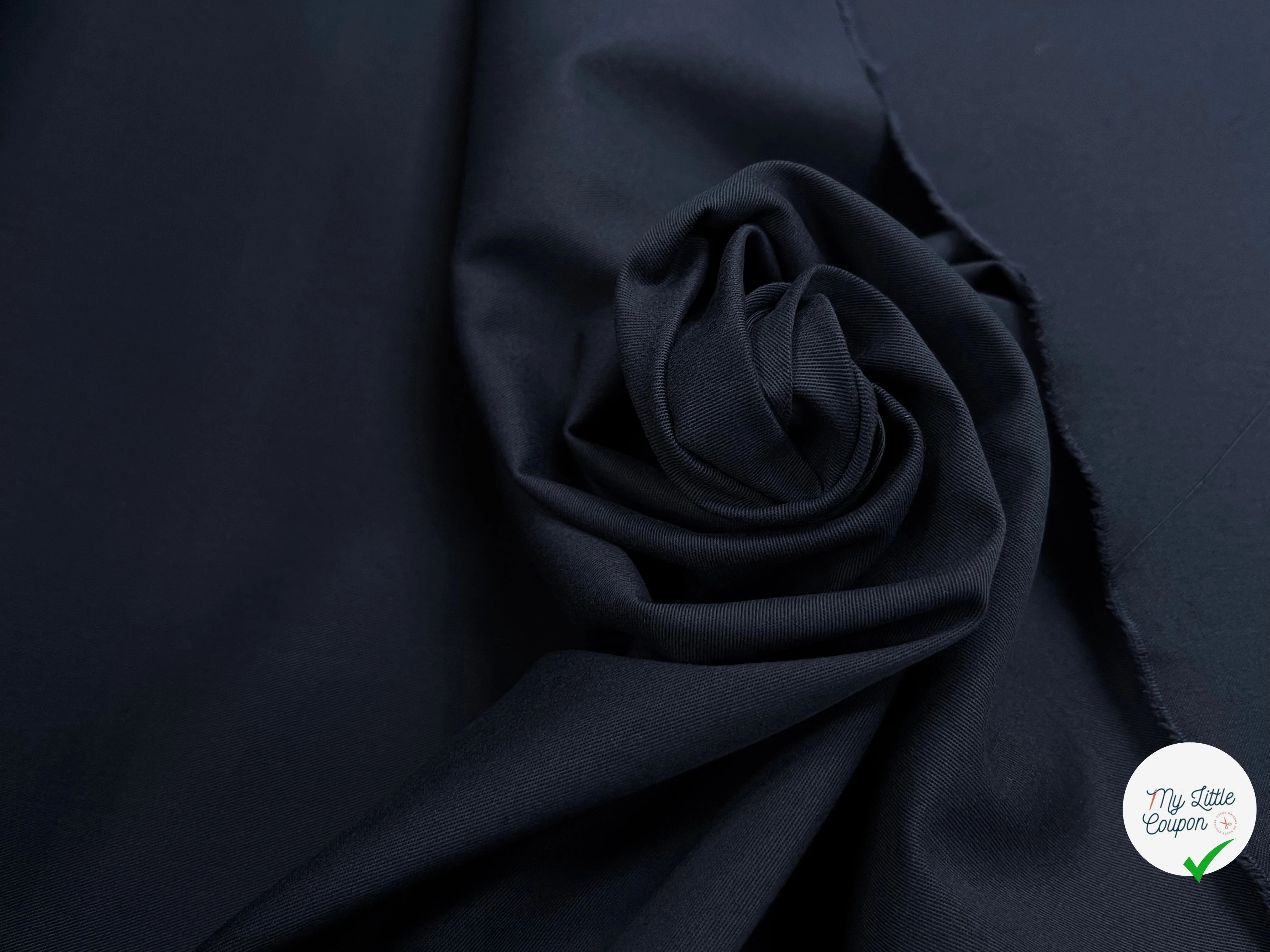 GABARDINE COTON STRETCH FINE MARINE COUTURE694 - My Little Coupon