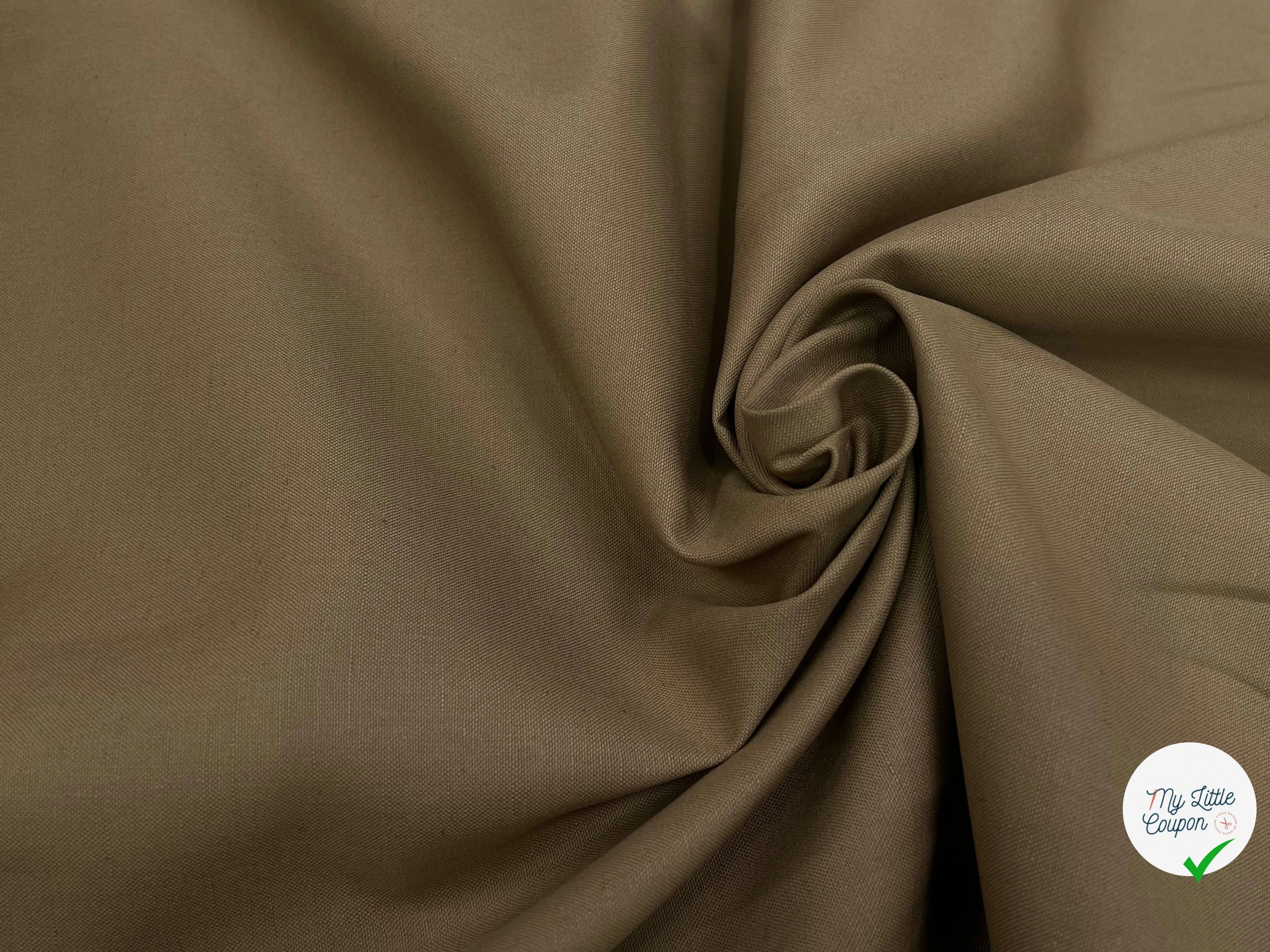 GABARDINE DE COTON BELLE TENUE CAFÉ 100% COTON 150CM - My Little Coupon