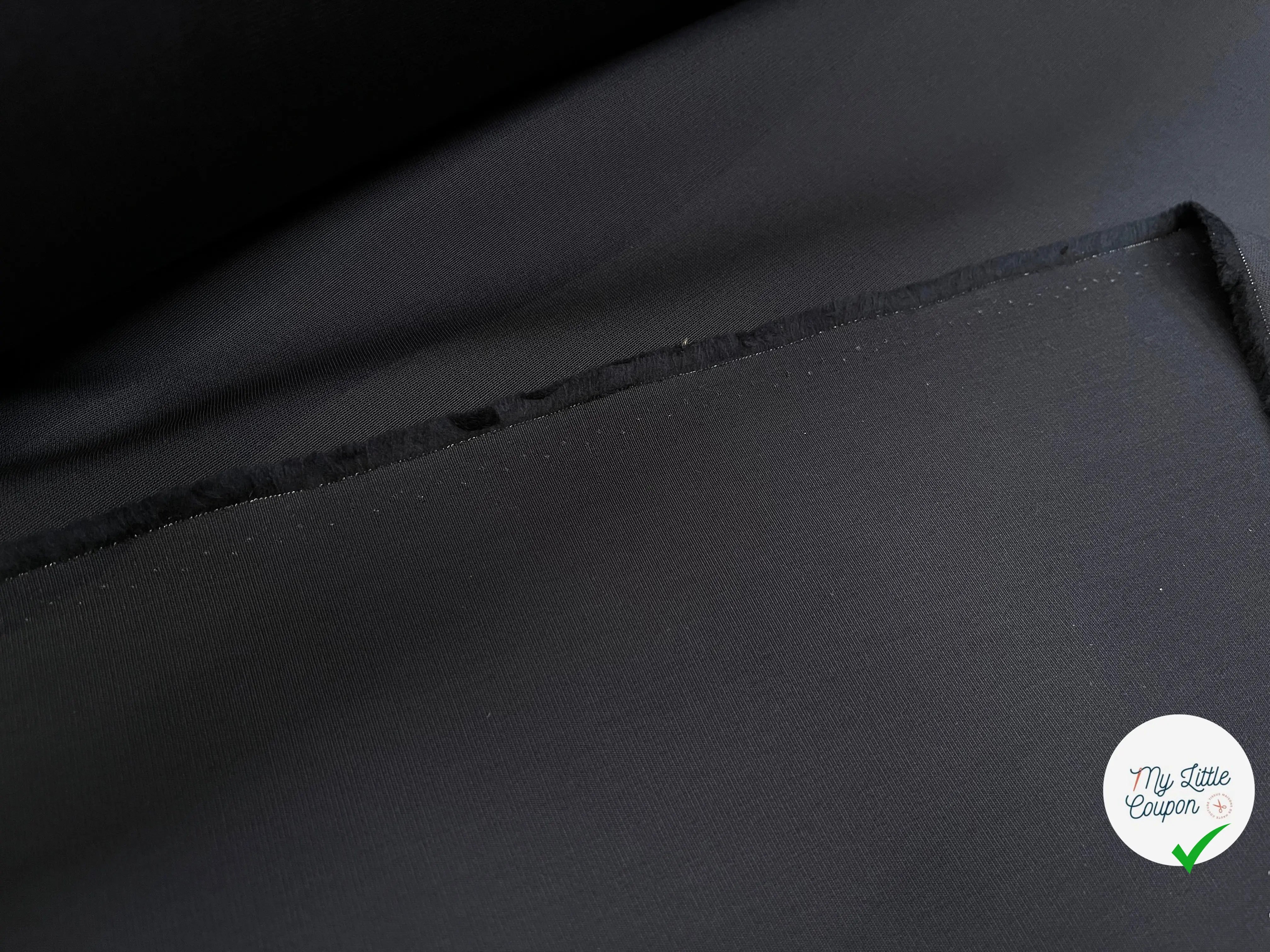 GABARDINE DE COTON BLEU GRIS ANTHRACITE - My Little Coupon