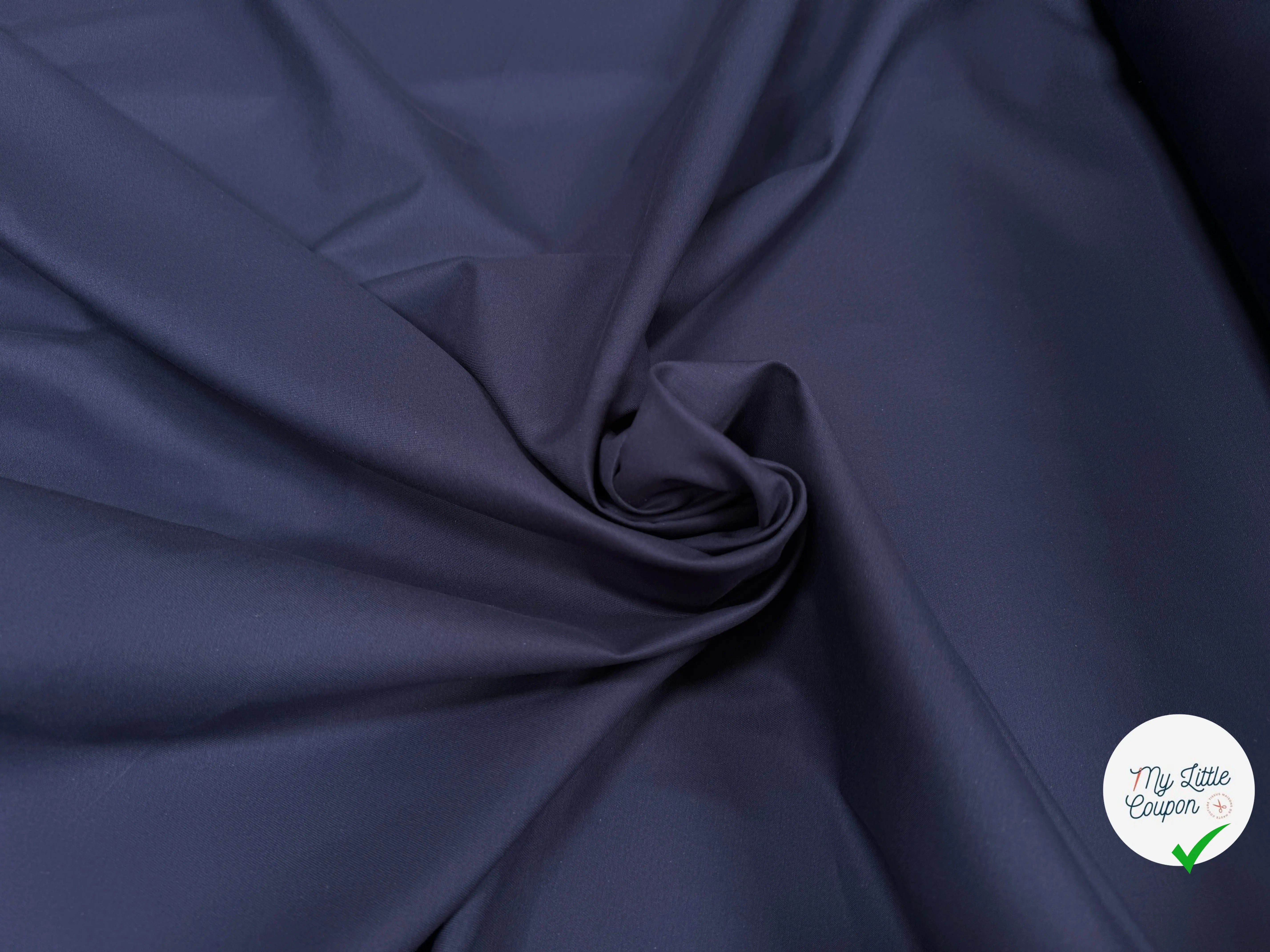 GABARDINE DE COTON BLEU - My Little Coupon