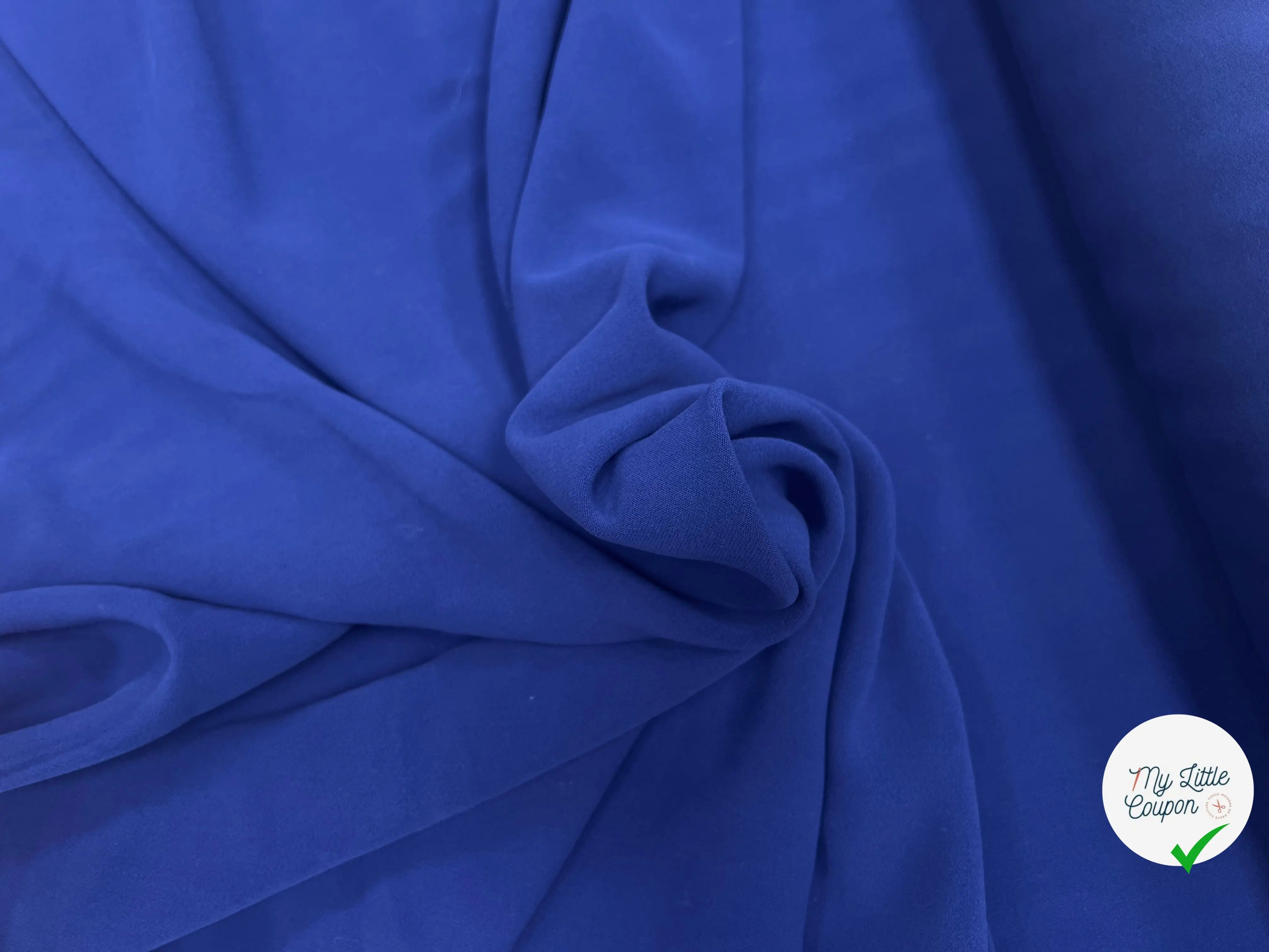 GABARDINE DE COTON BLEU ROI STRETCH - My Little Coupon