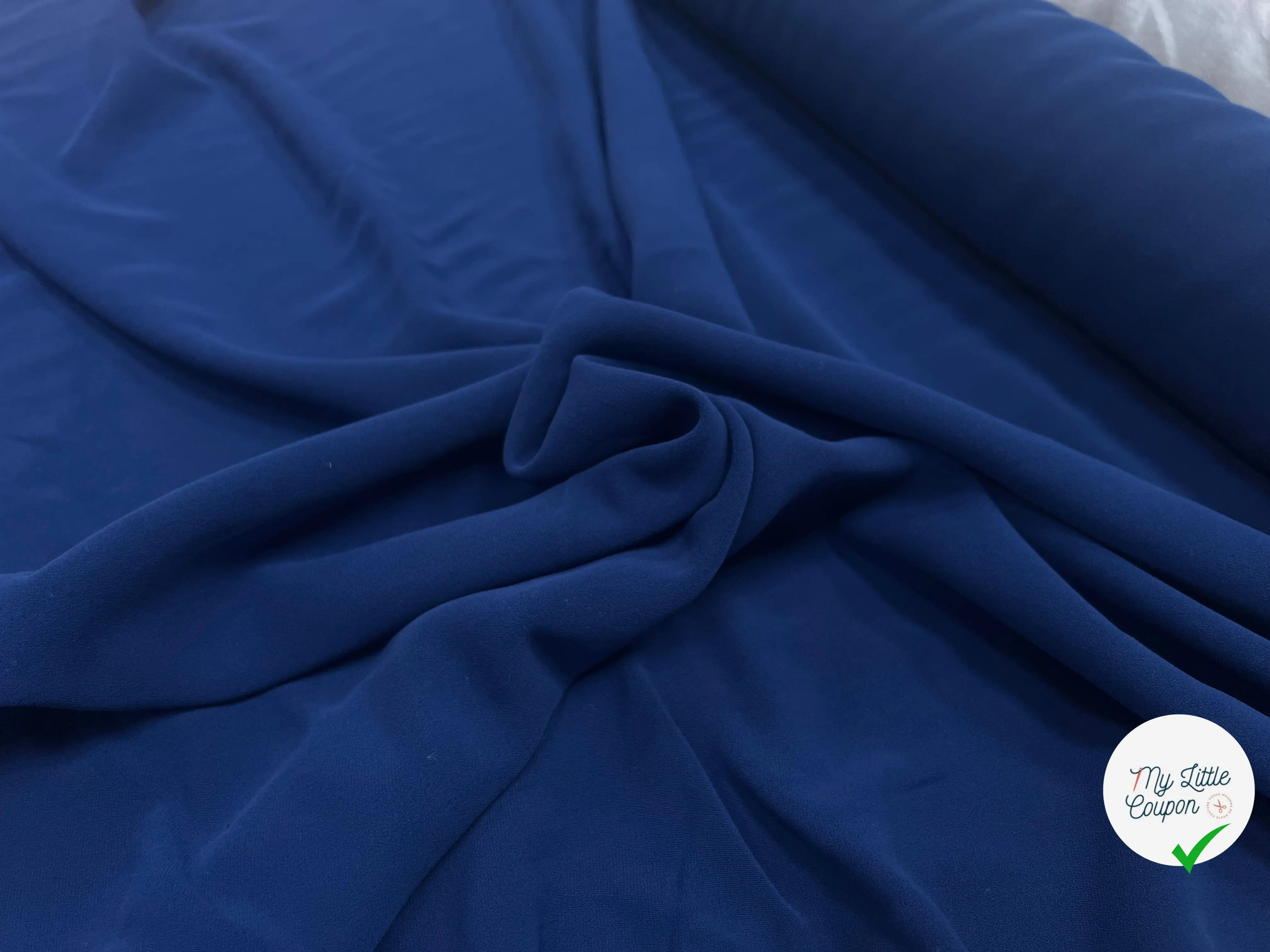 GABARDINE DE COTON BLEU ROI STRETCH - My Little Coupon