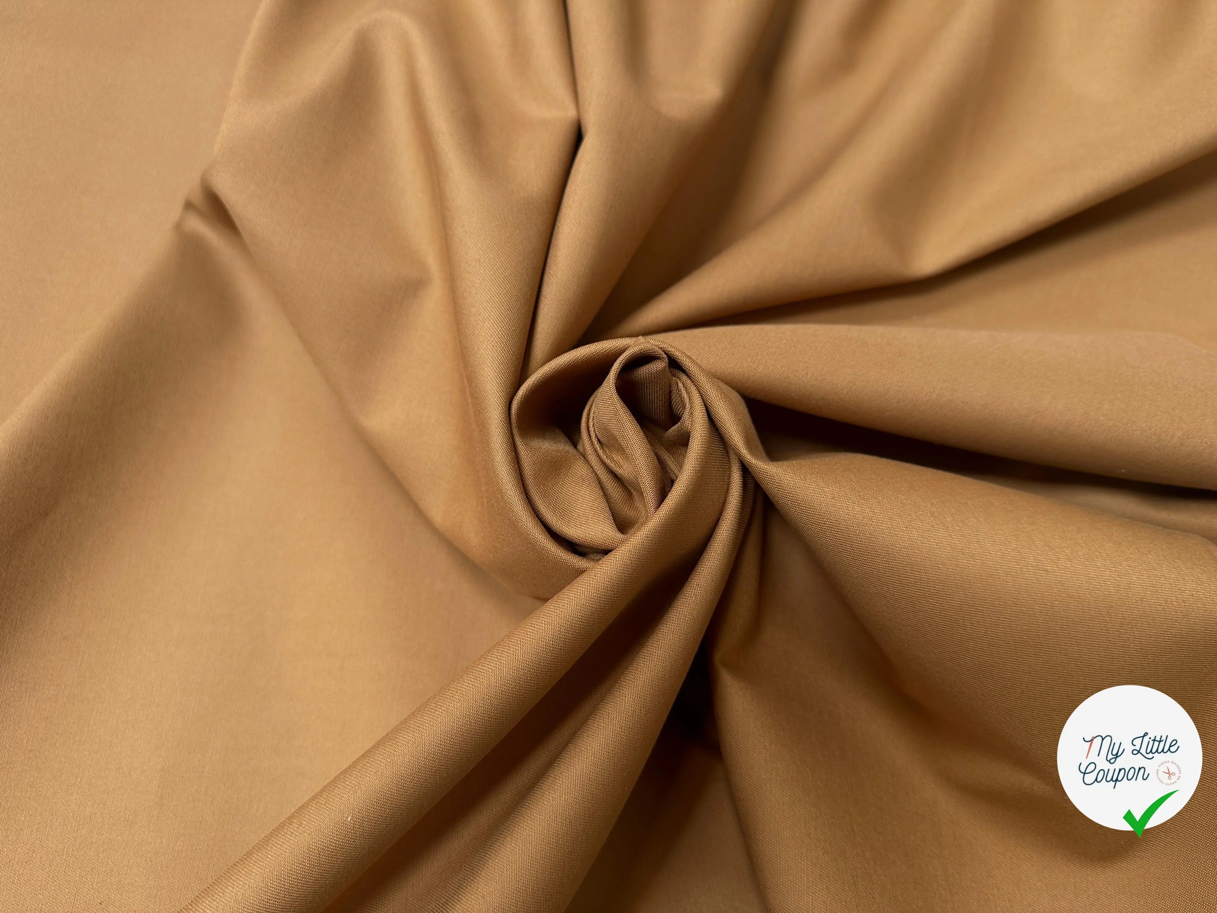 GABARDINE DE COTON CAMEL PRESTIGE ITALIE - My Little Coupon