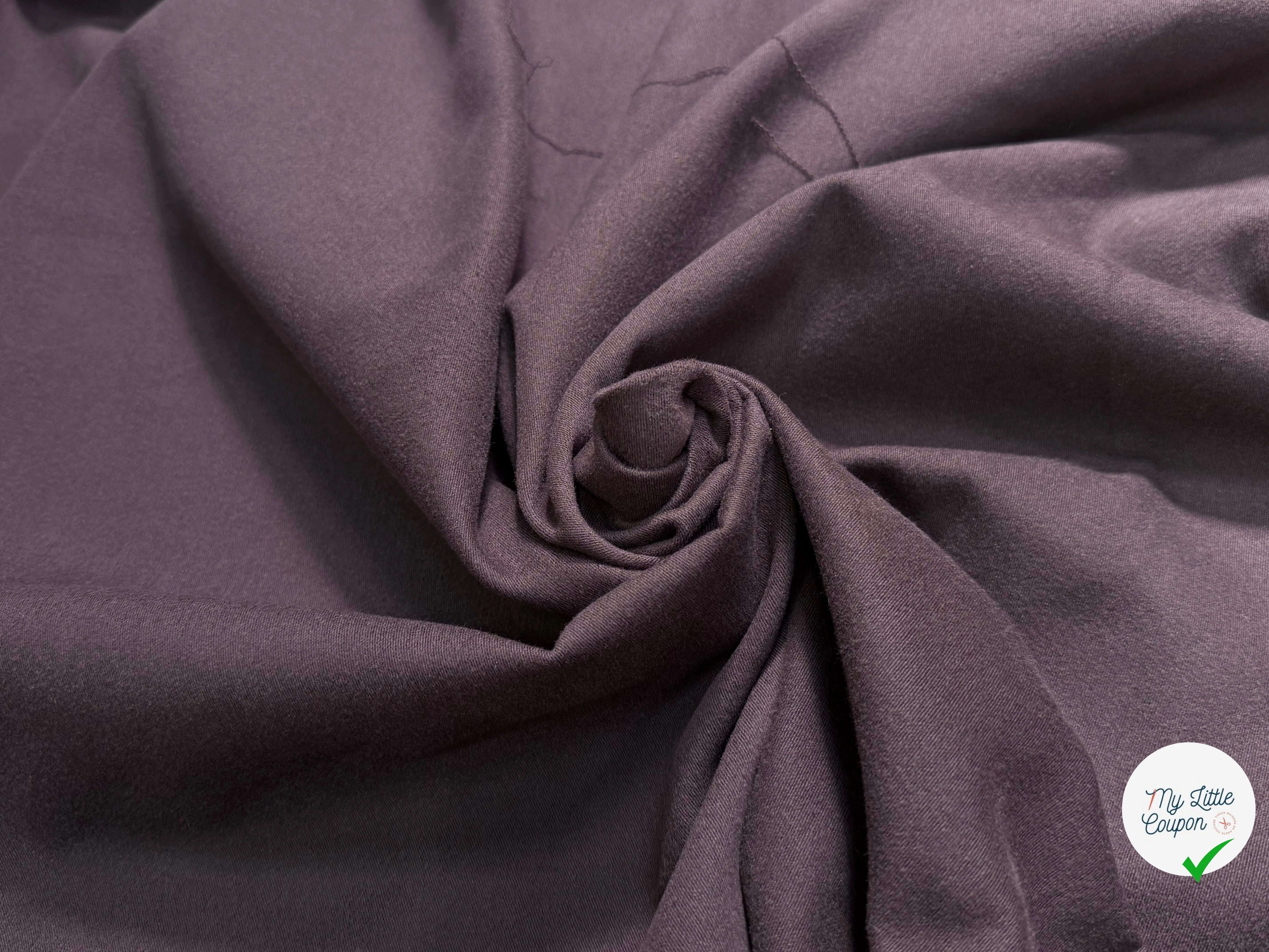GABARDINE DE COTON GRATTÉE CHOCO BORDEAUX ULTRA BELLE - My Little Coupon